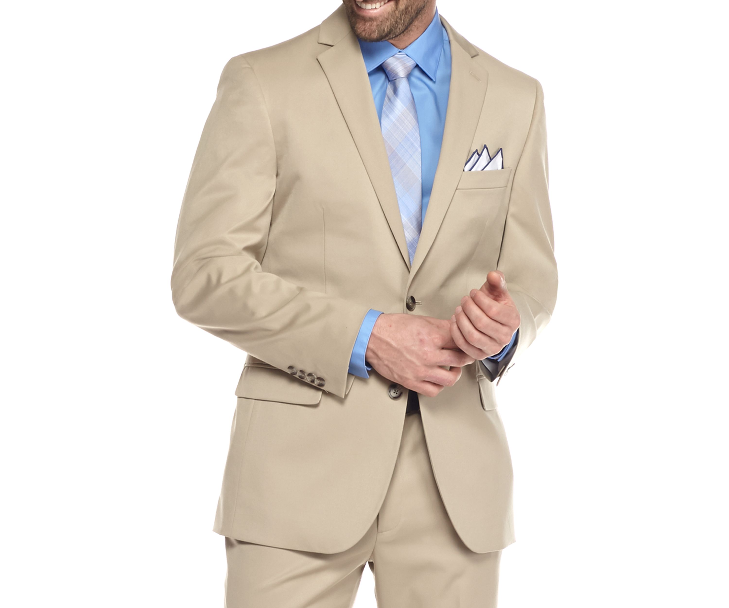 Slim-Fit Tan Stretch Suit Separate Coat