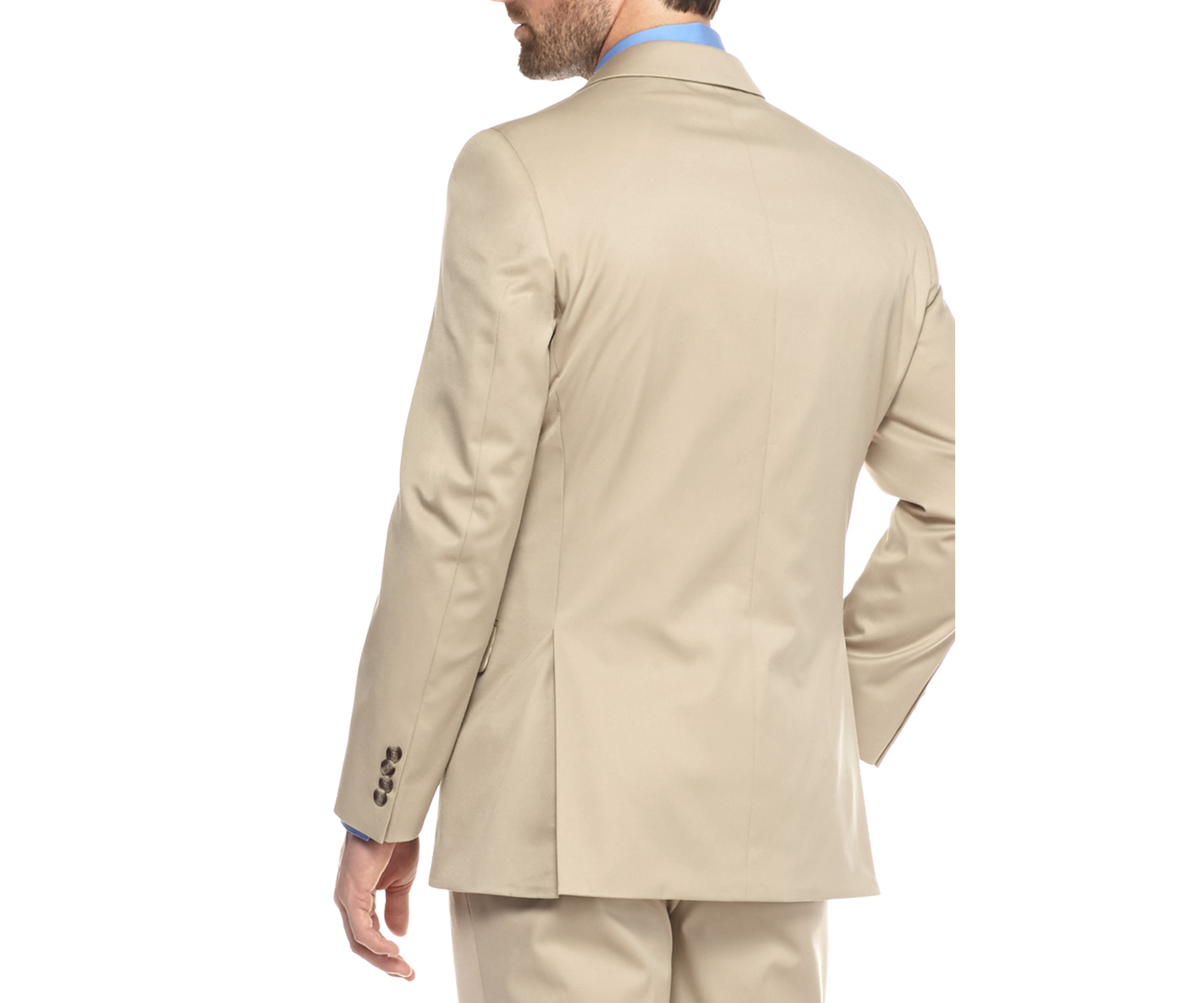 Slim-Fit Tan Stretch Suit Separate Coat