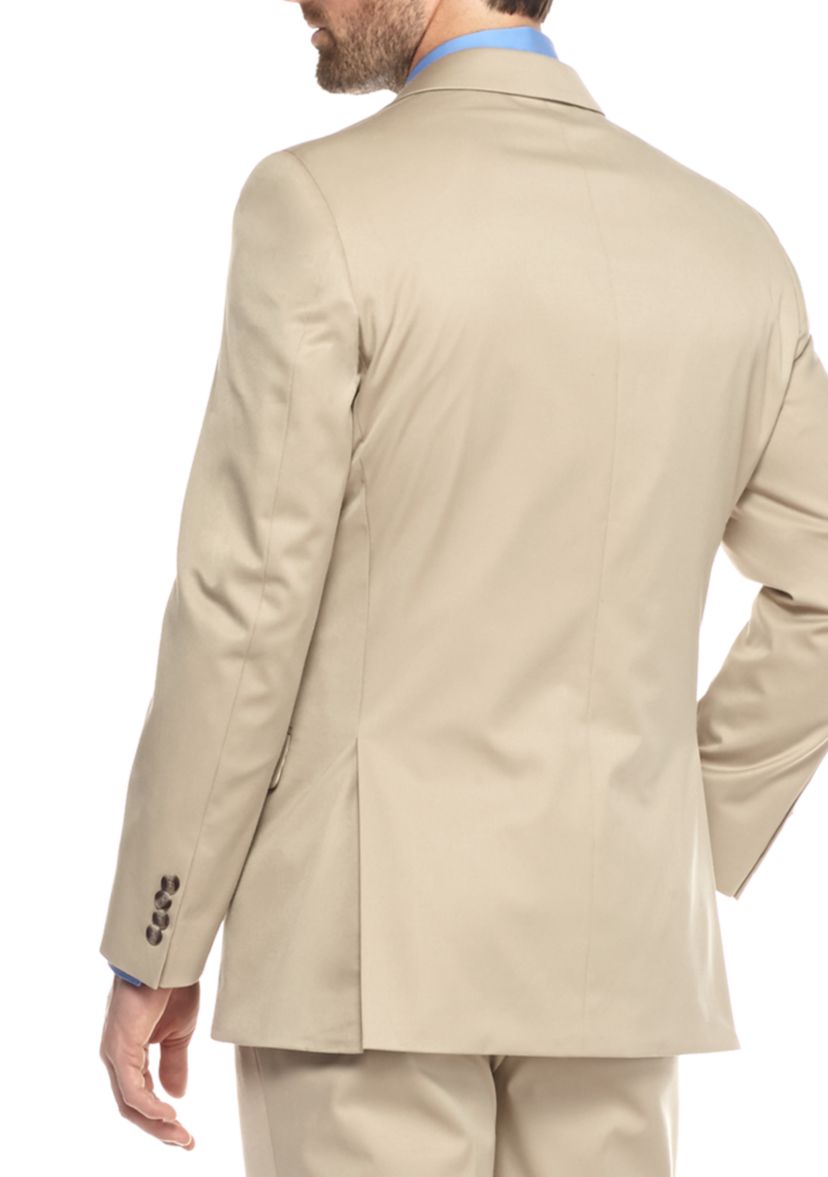 Slim-Fit Tan Stretch Suit Separate Coat
