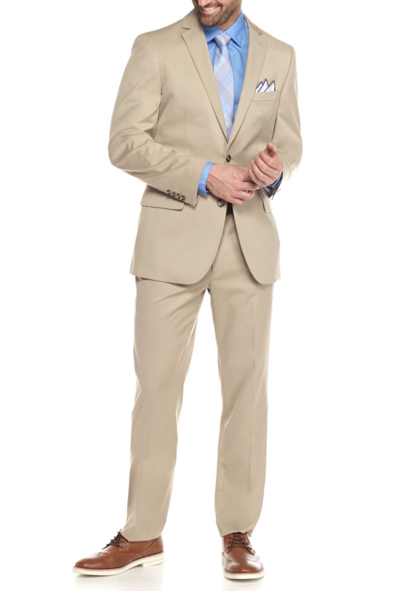 Slim-Fit Tan Stretch Suit Separate Coat