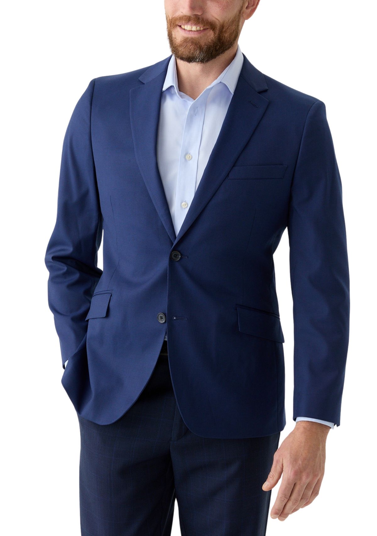 Blue Tonal Solid Sport Coat 