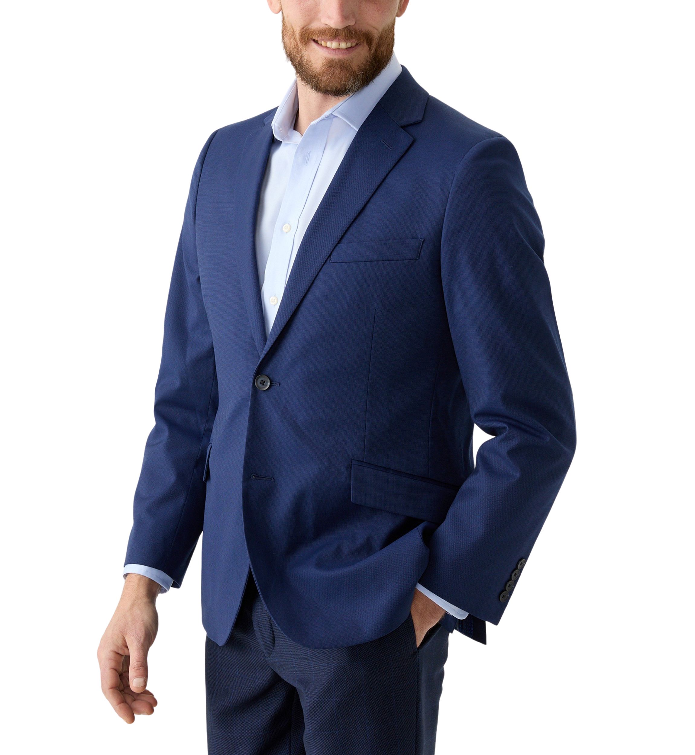 Blue Tonal Solid Sport Coat 