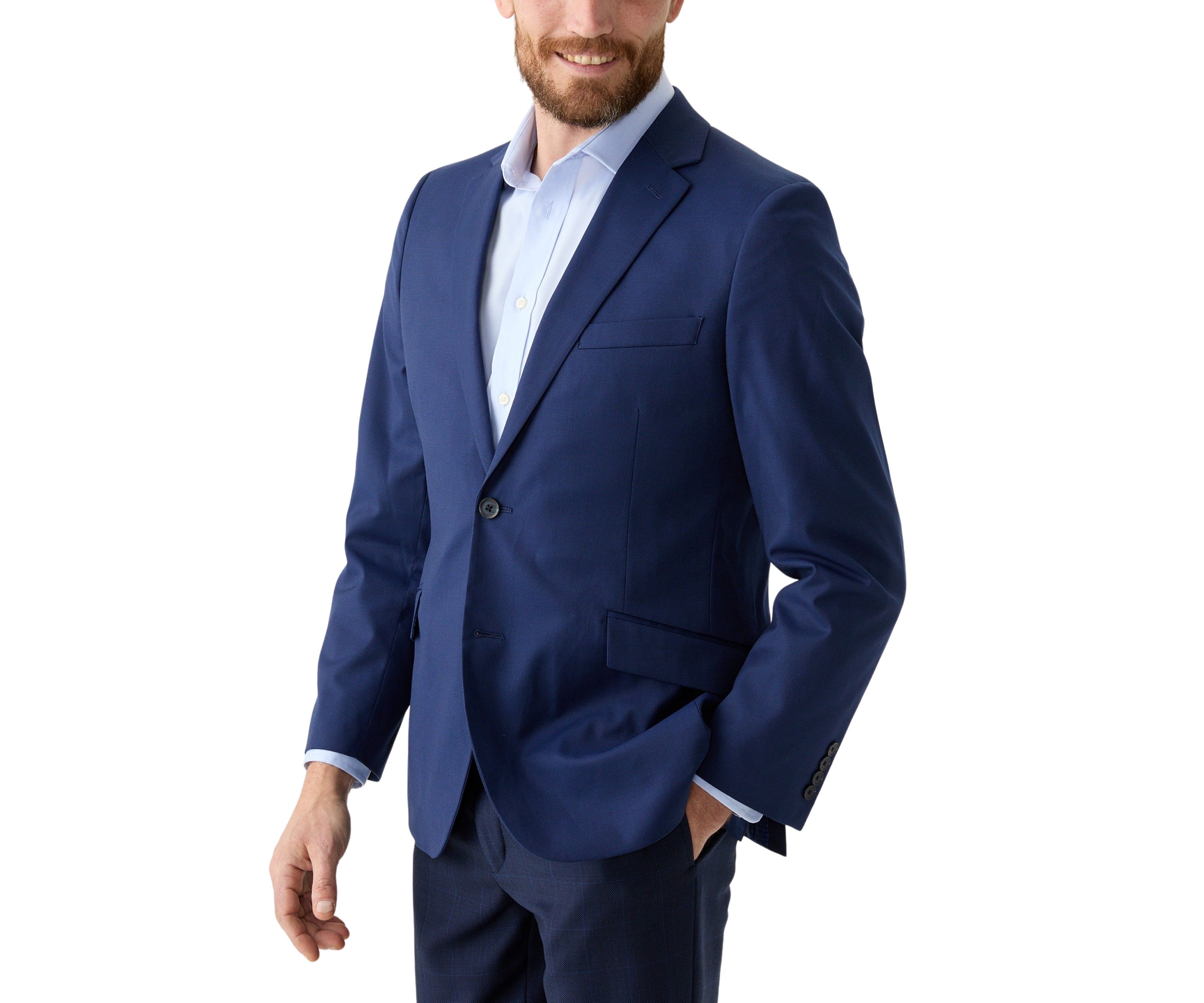 Blue Tonal Solid Sport Coat 