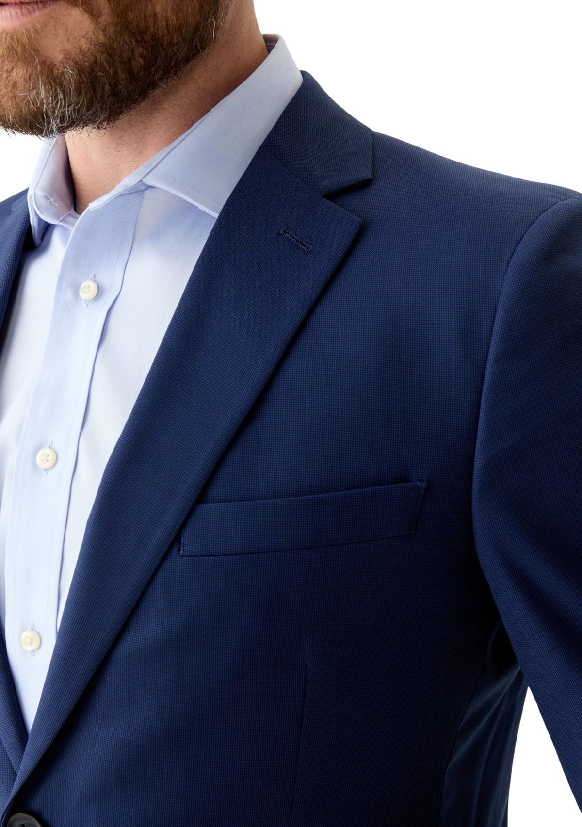 Blue Tonal Solid Sport Coat 