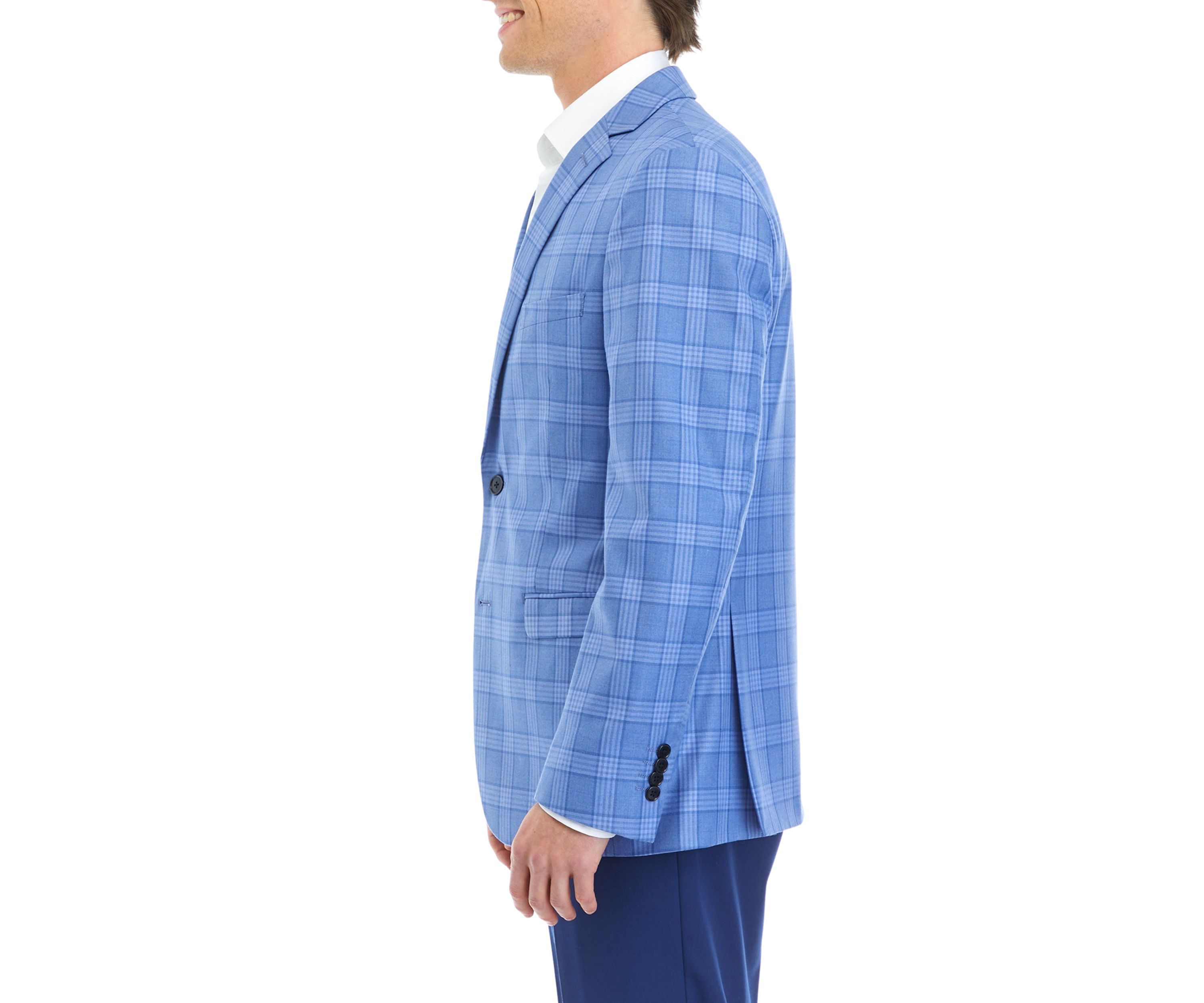 Light Blue Plaid Sport Coat