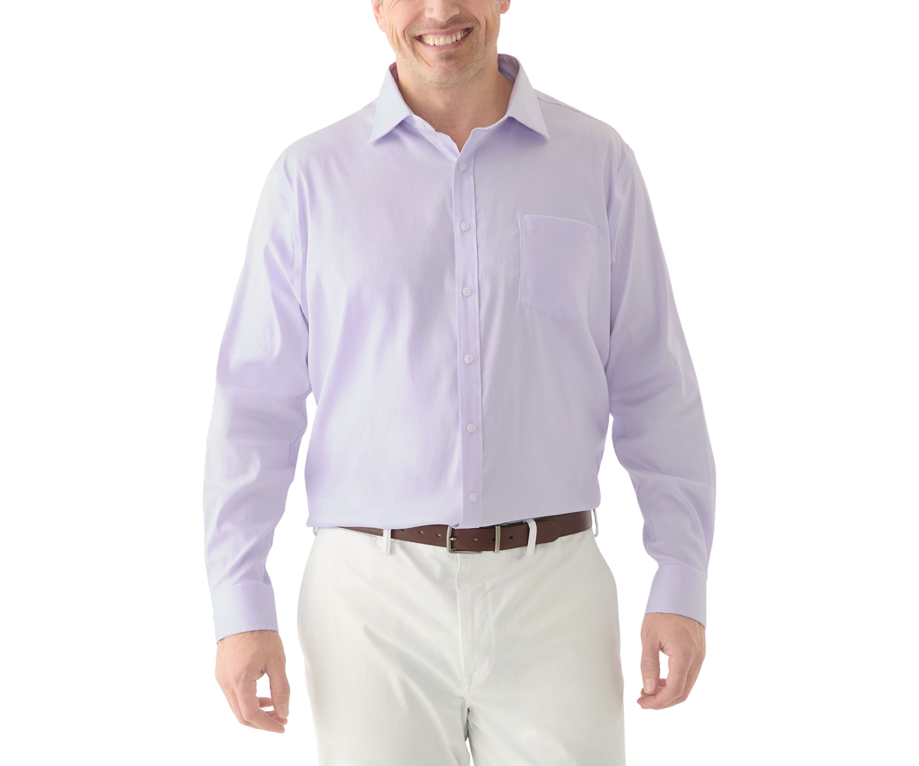 Mens Big Travel Stretch Fit Dress Shirt