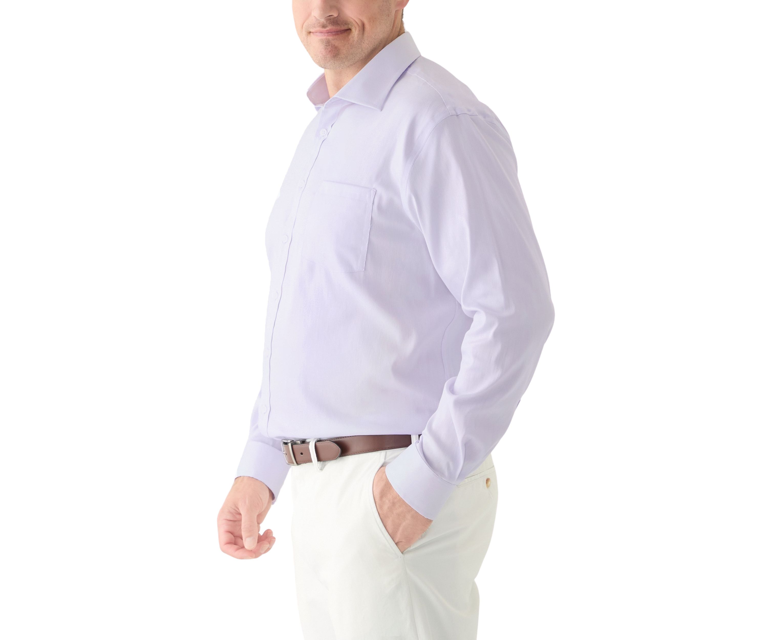 Mens Big Travel Stretch Fit Dress Shirt