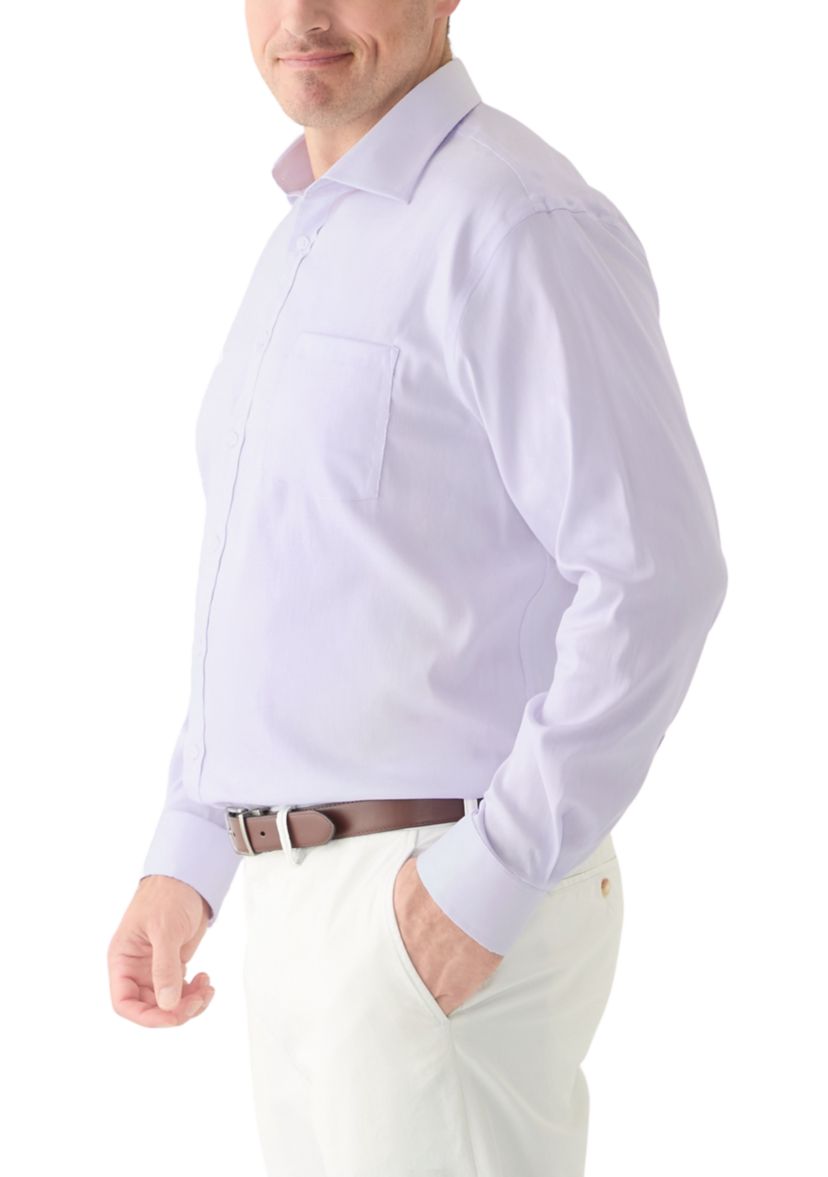 Mens Big Travel Stretch Fit Dress Shirt