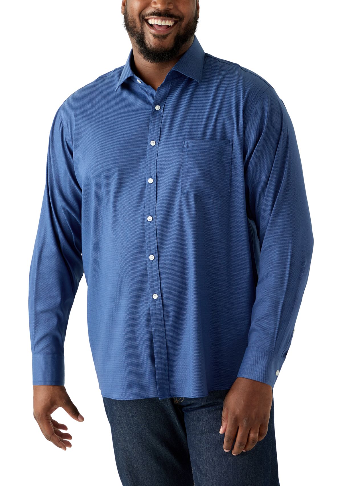 Mens Big Passport Collection Travel Stretch Dress Shirt