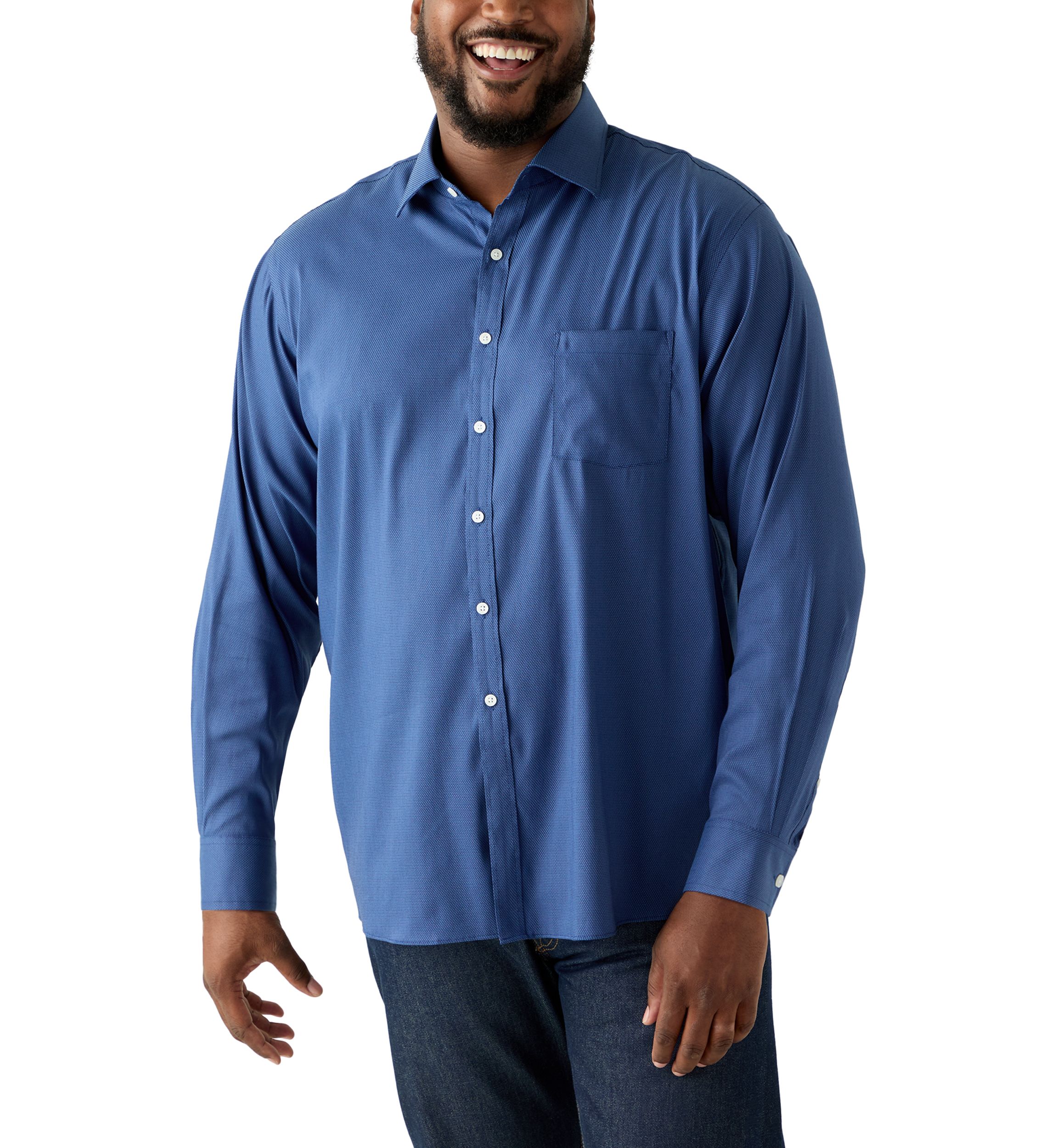 Mens Big Passport Collection Travel Stretch Dress Shirt