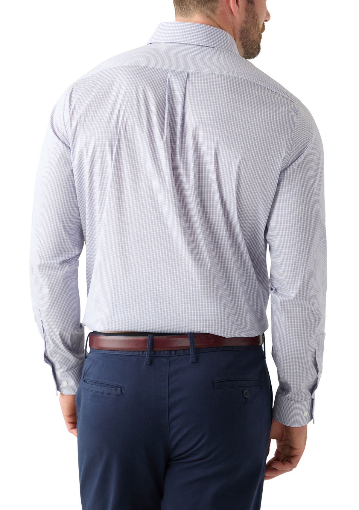 Mens Tall Plaid Passport Travel Shirt 