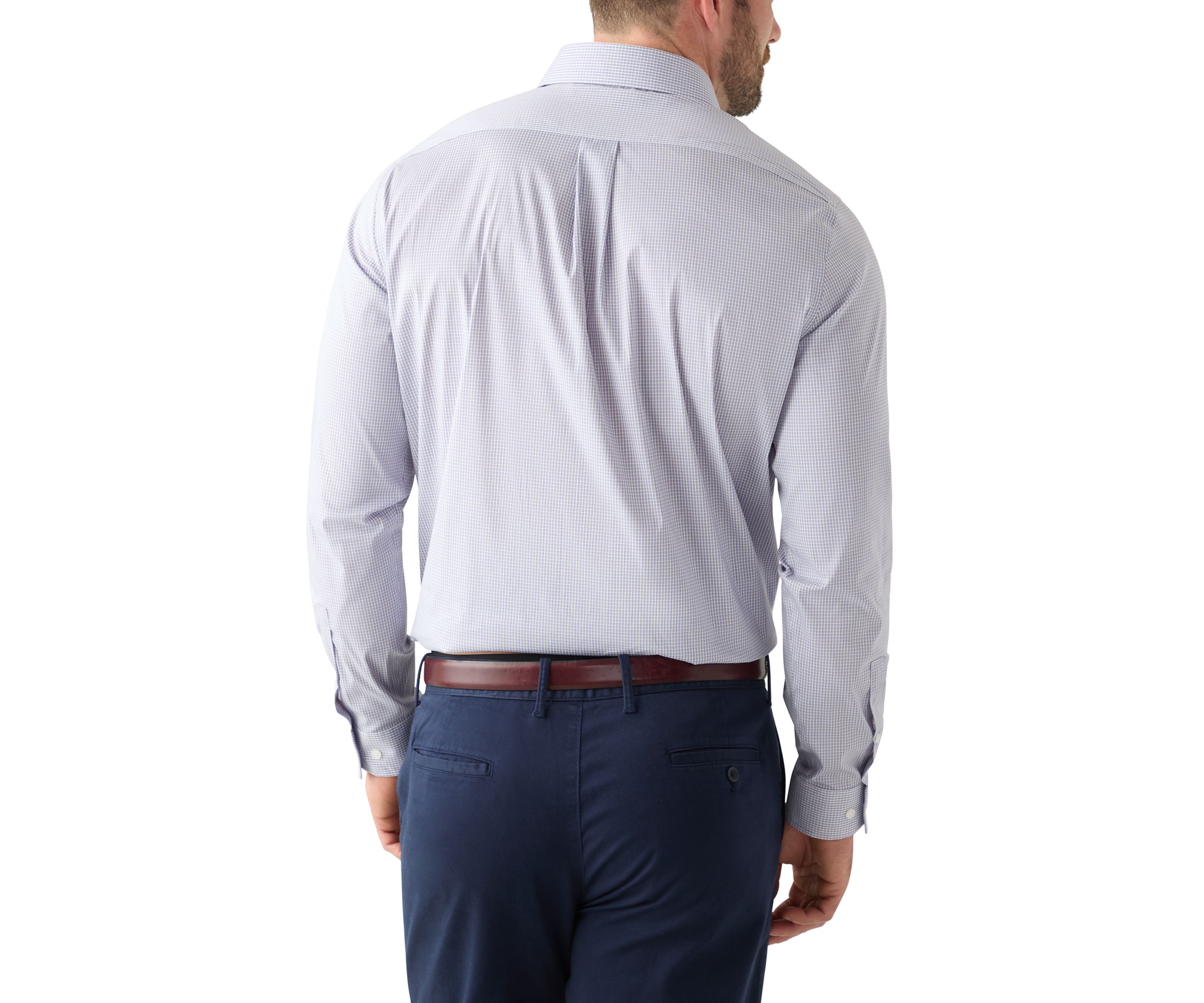 Mens Tall Plaid Passport Travel Shirt 