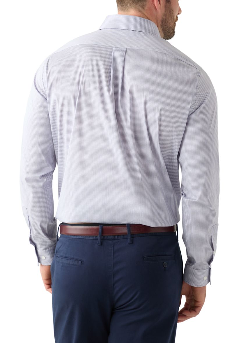 Mens Tall Plaid Passport Travel Shirt 