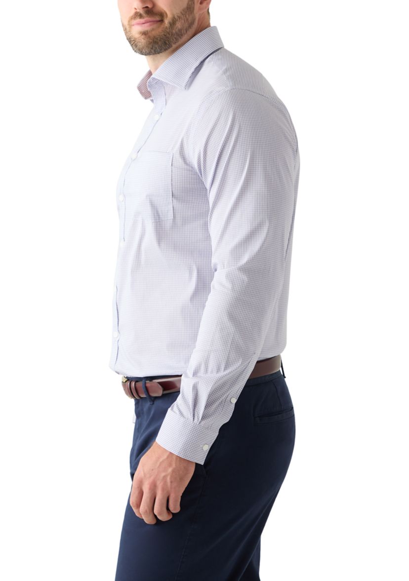 Mens Tall Plaid Passport Travel Shirt 