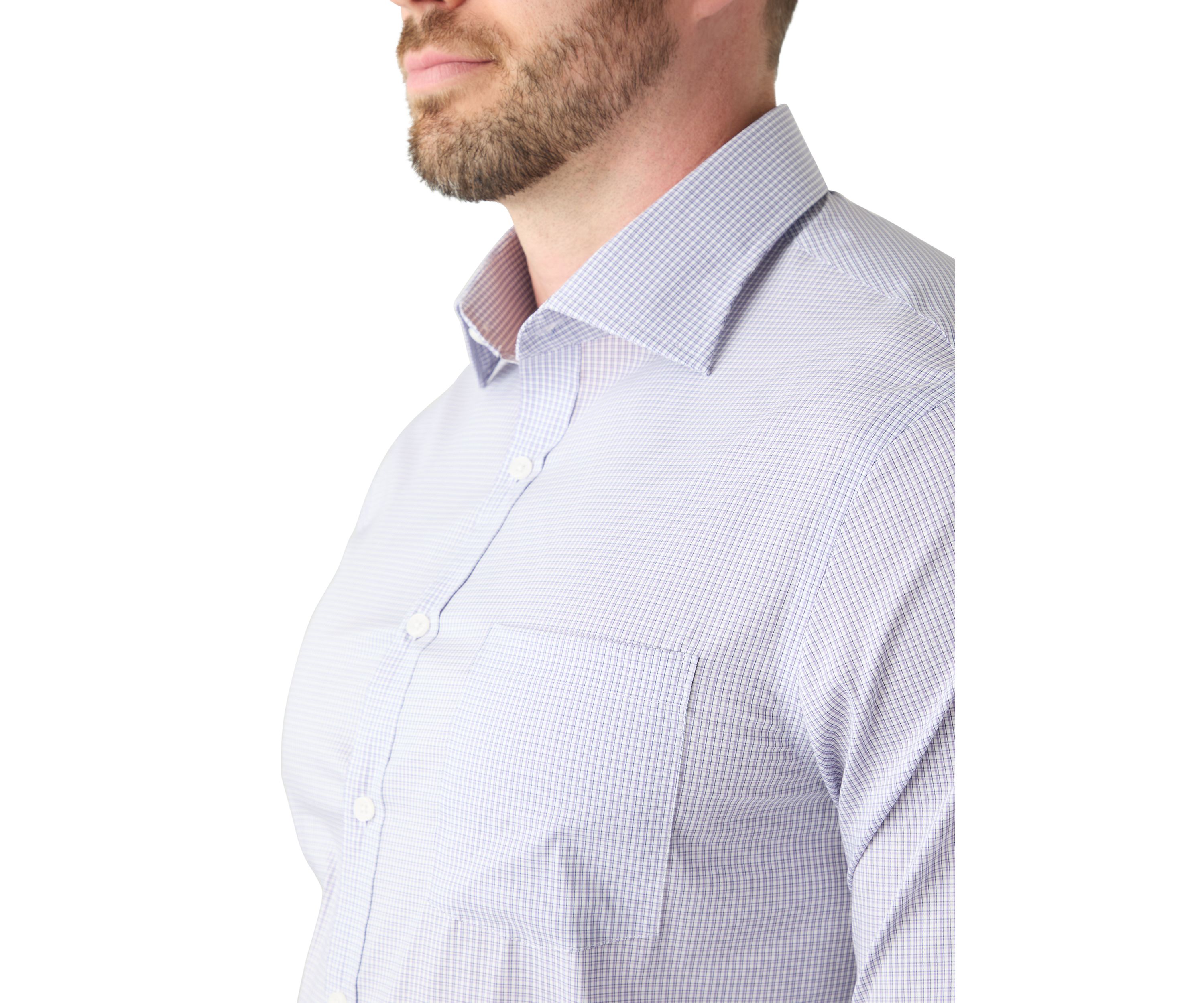 Mens Tall Plaid Passport Travel Shirt 