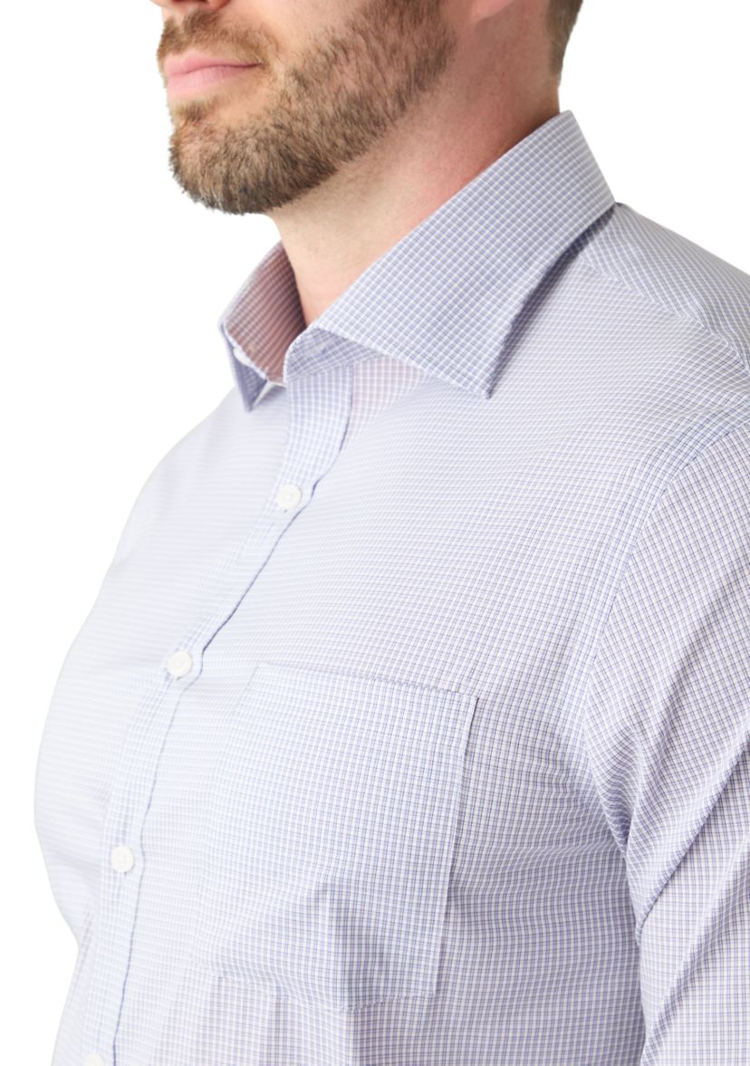 Mens Tall Plaid Passport Travel Shirt 