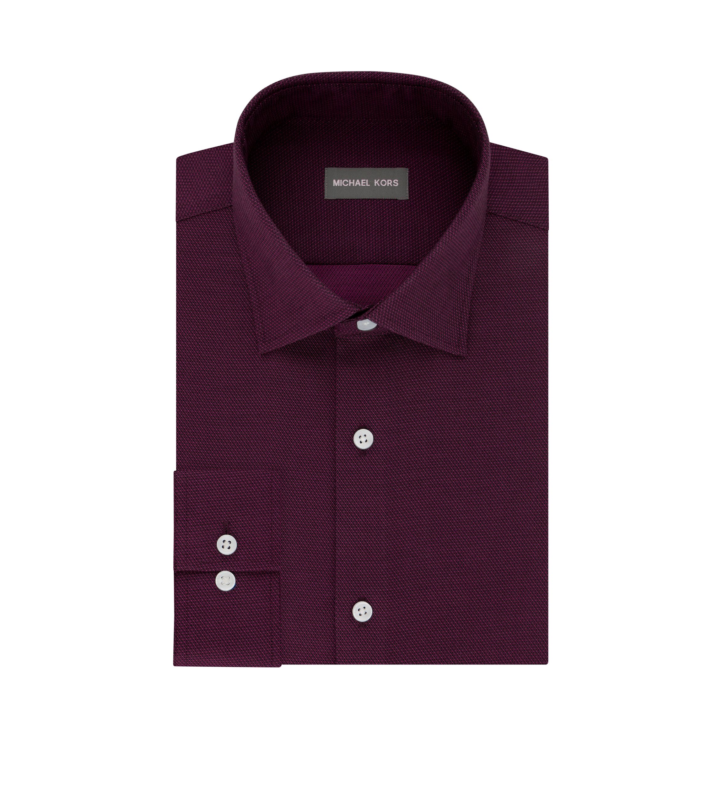 burgundy prom dresses with sparkles Crater Maroon Formal/Casual Plain-Solid Premium Cotton Shirt For Men main image 0