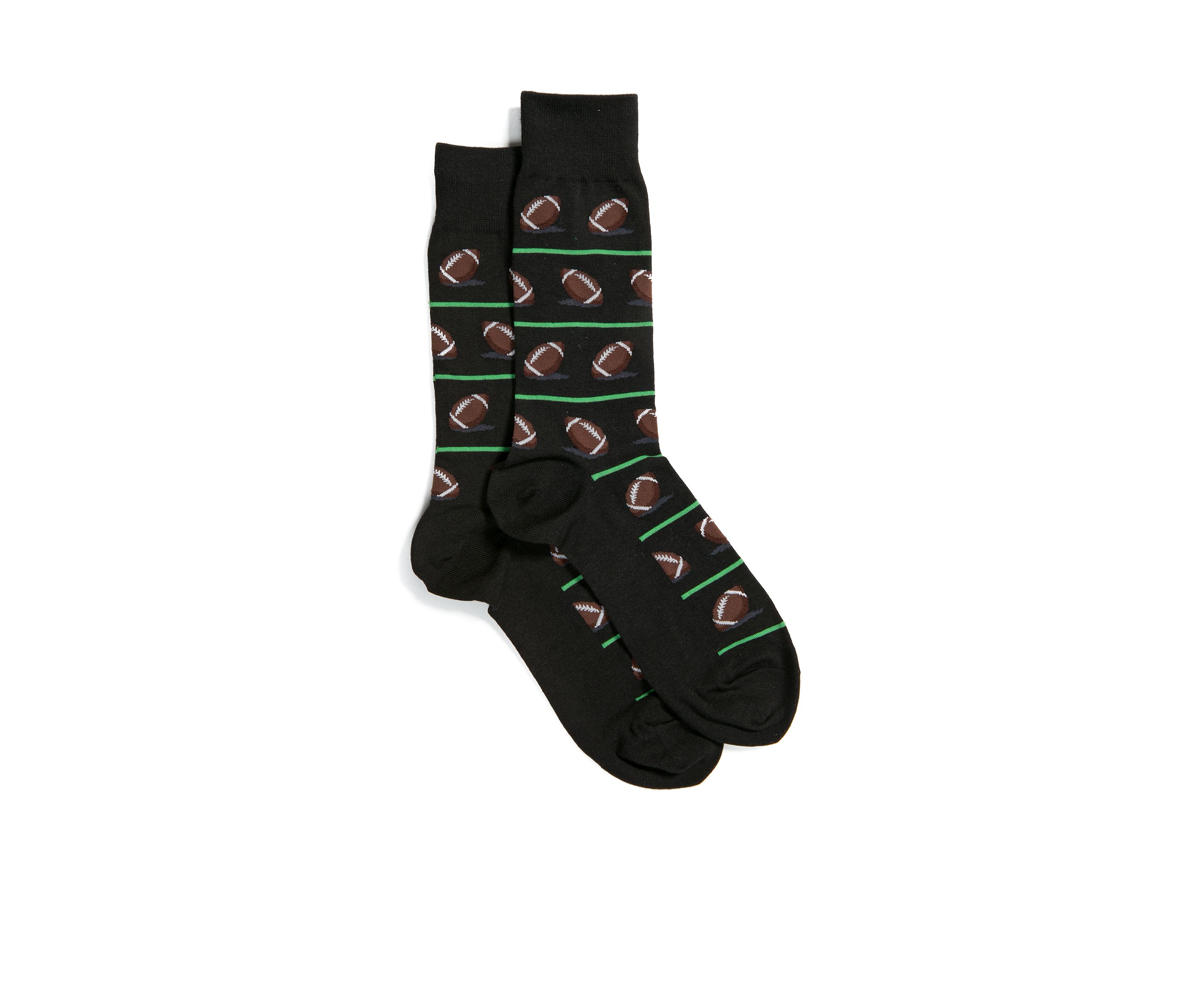 Football Printed Crew Socks - Single Pair