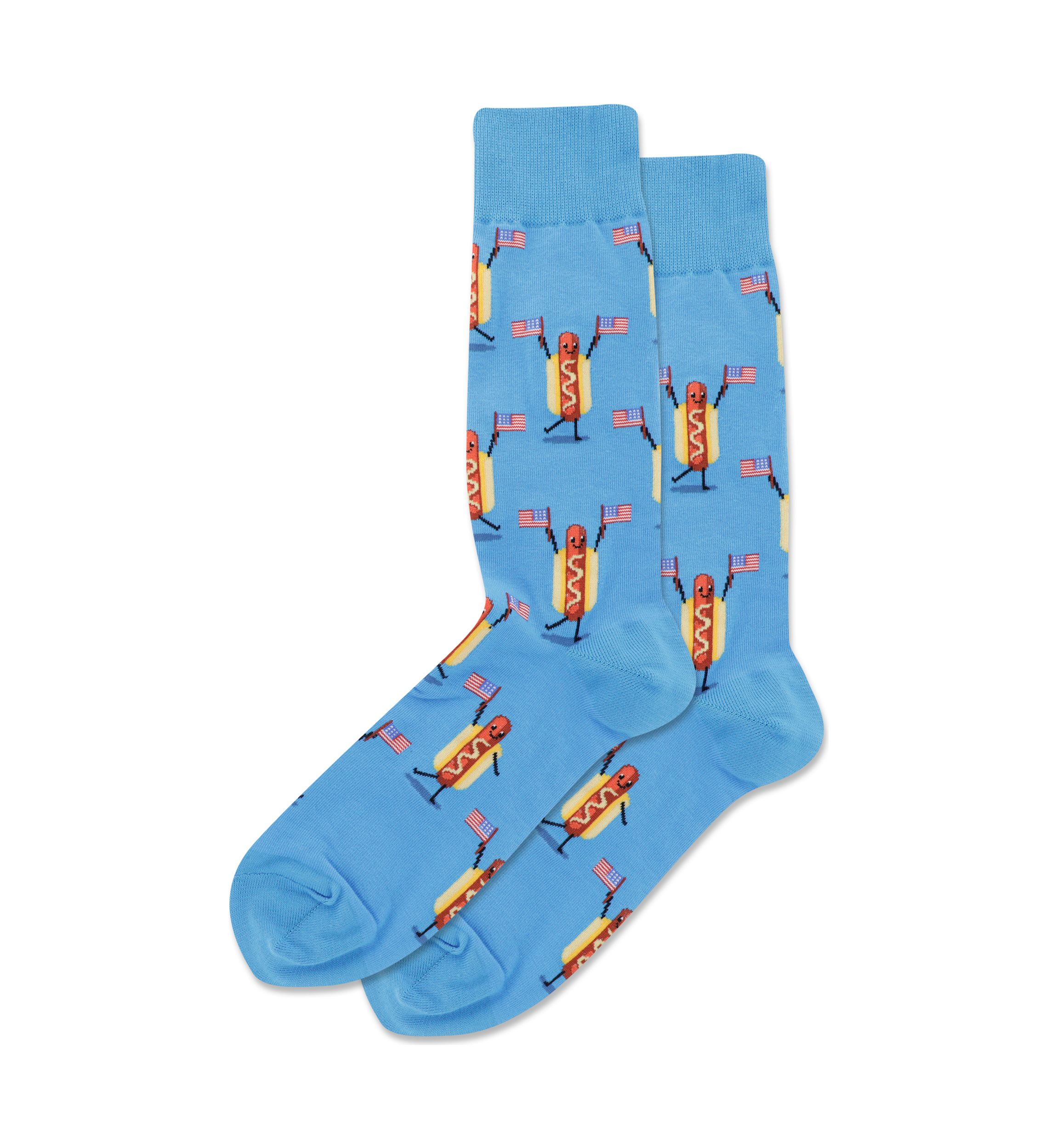 Patriotic Hot Dog Printed Socks