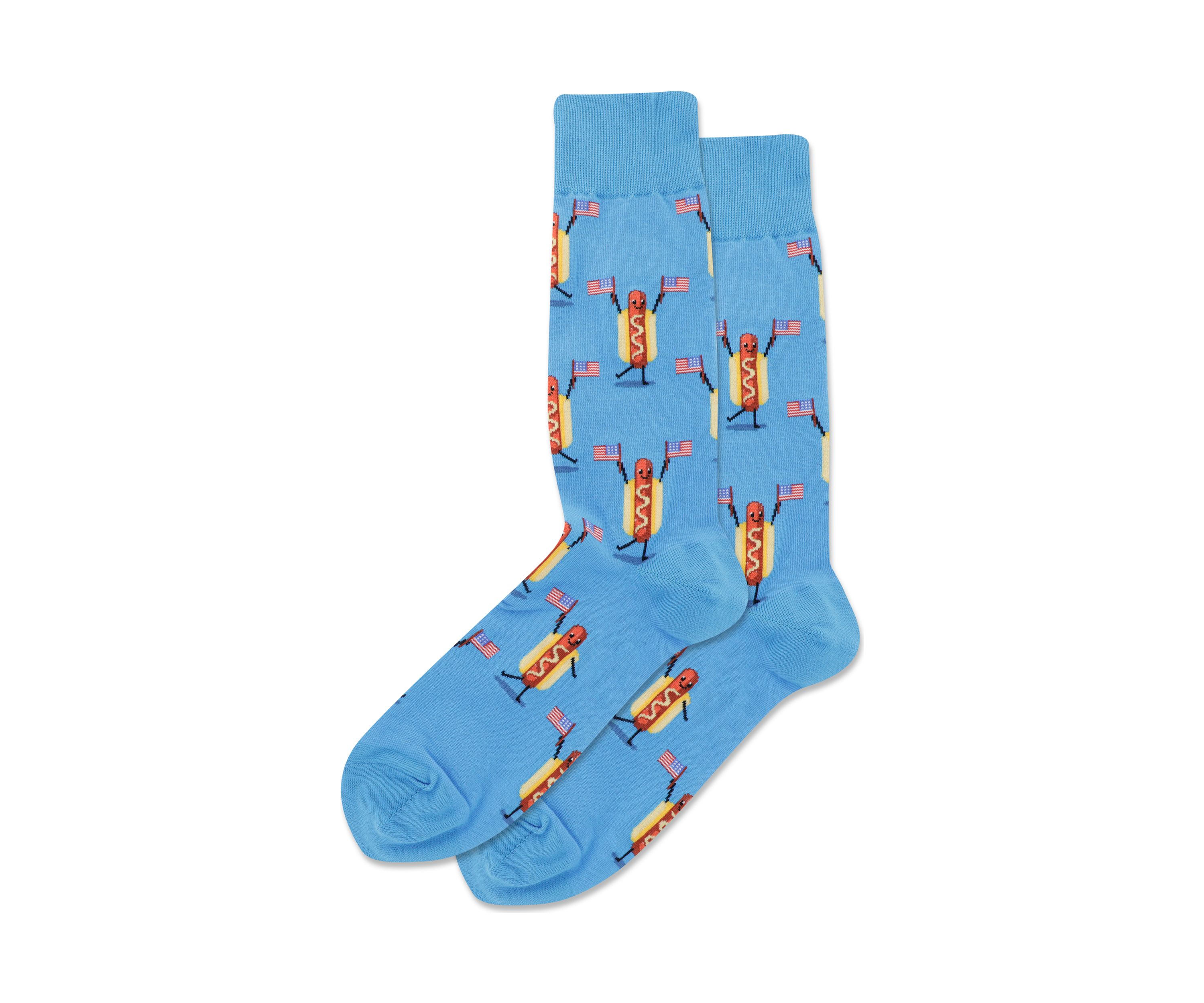 Patriotic Hot Dog Printed Socks