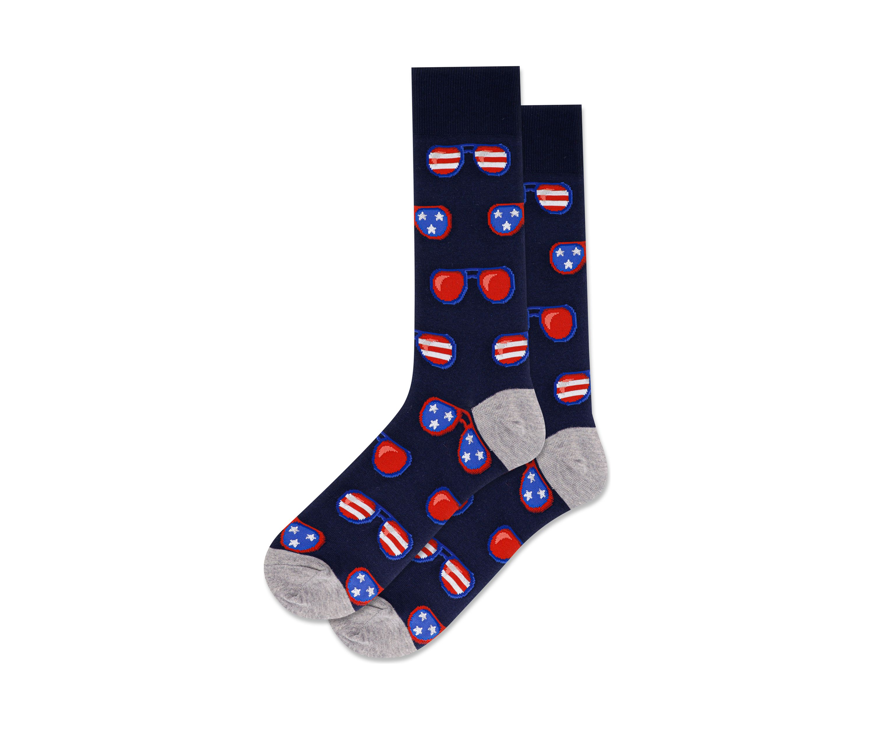 Mens Patriotic Sunglasses Crew Socks