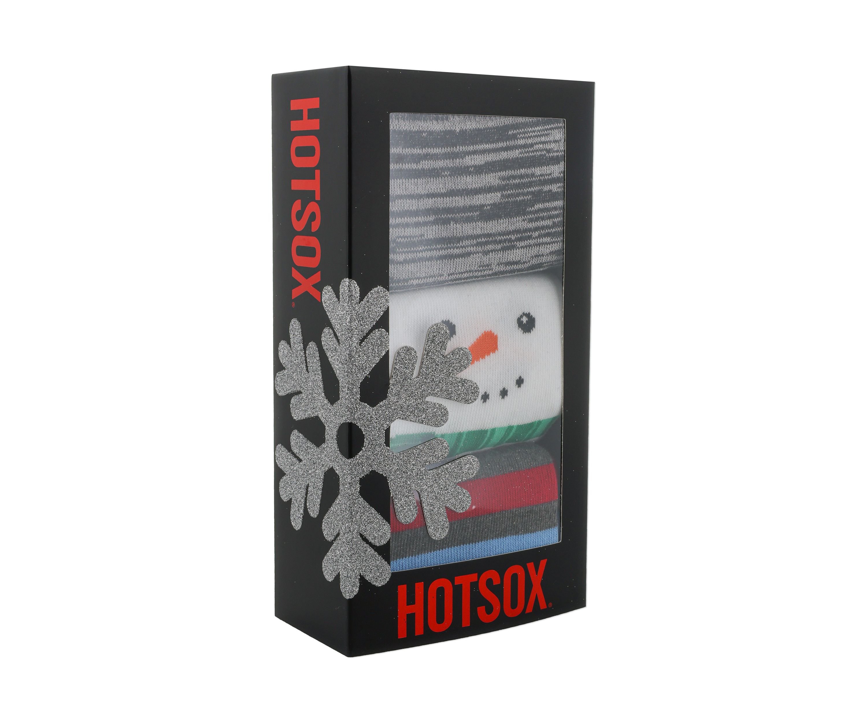 Non Skid Snowman Crew Socks - Gift Box