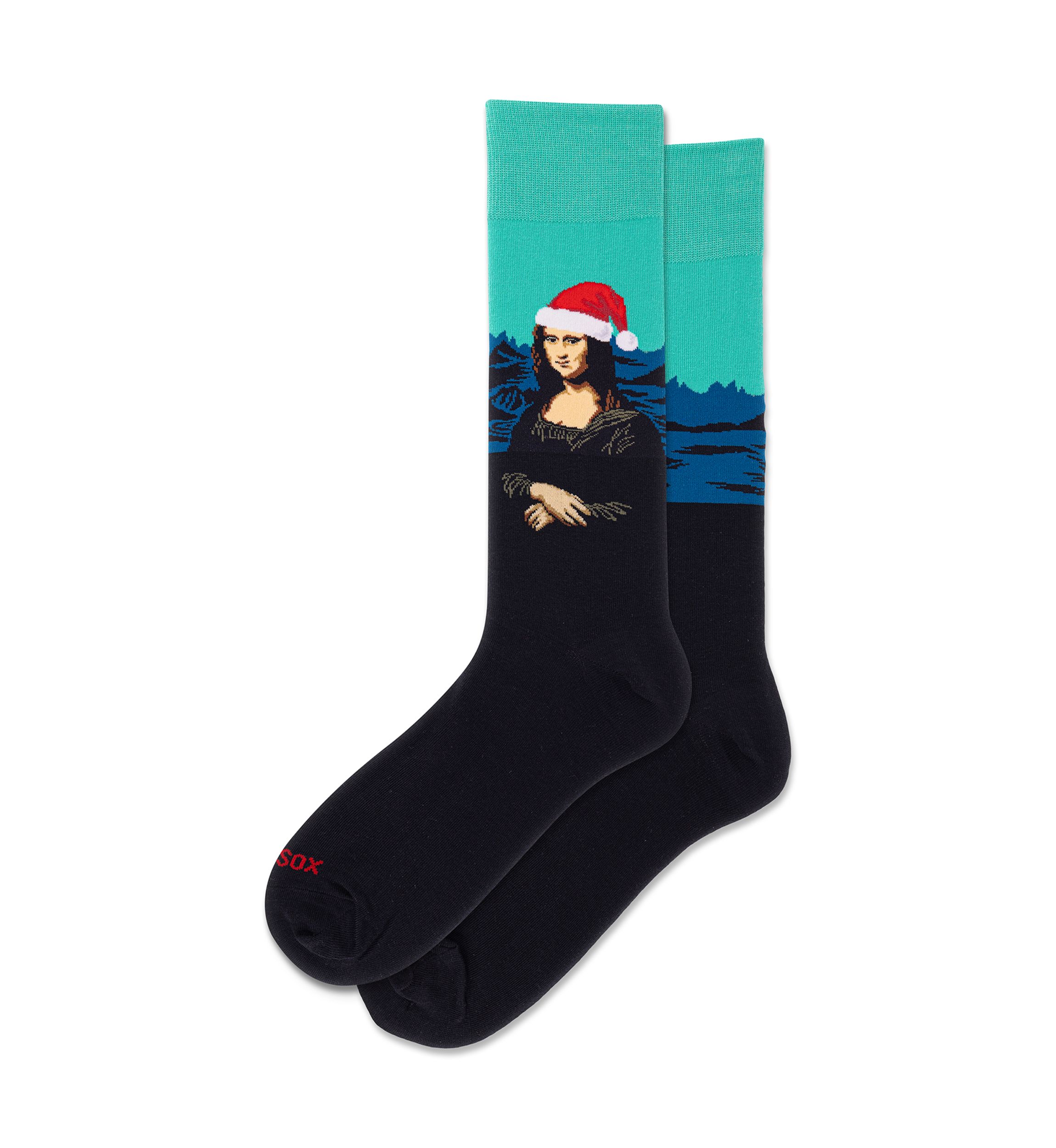 Santa Mona Lisa Crew Socks