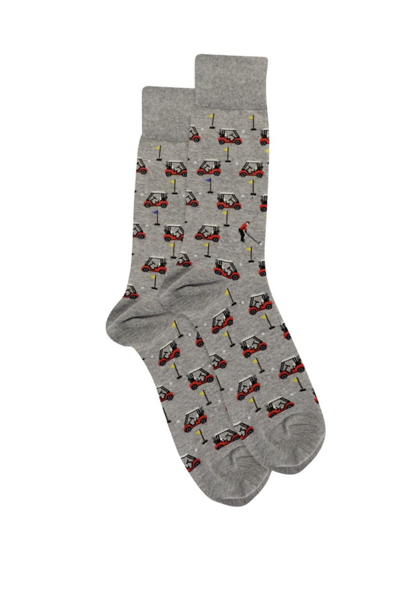Mens Golfer Carts Crew Socks