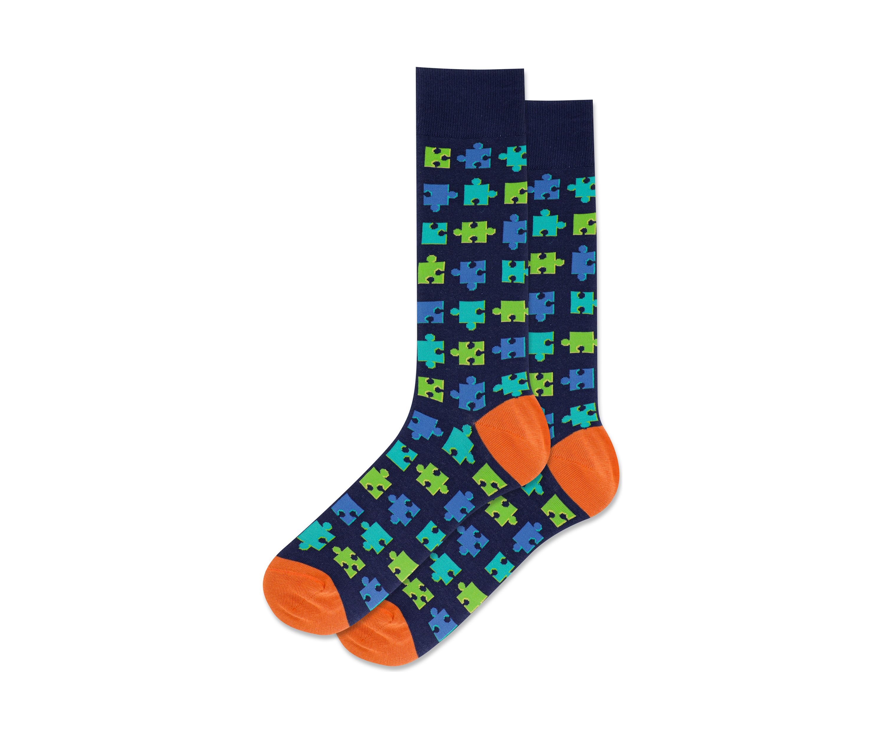 Puzzle Piece Printed Socks