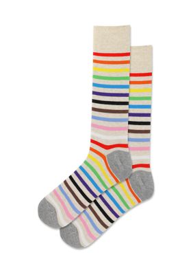 Hot Sox® Men's Inclusive Stripe Crew Socks | belk