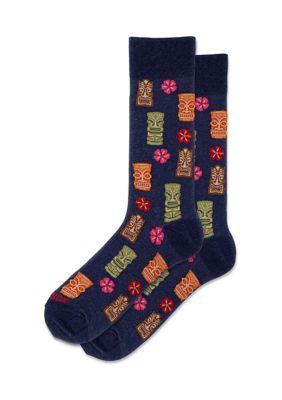 Hot Sox Men's Fun Cocktail Drinks Crew Socks-1 Pair Pack