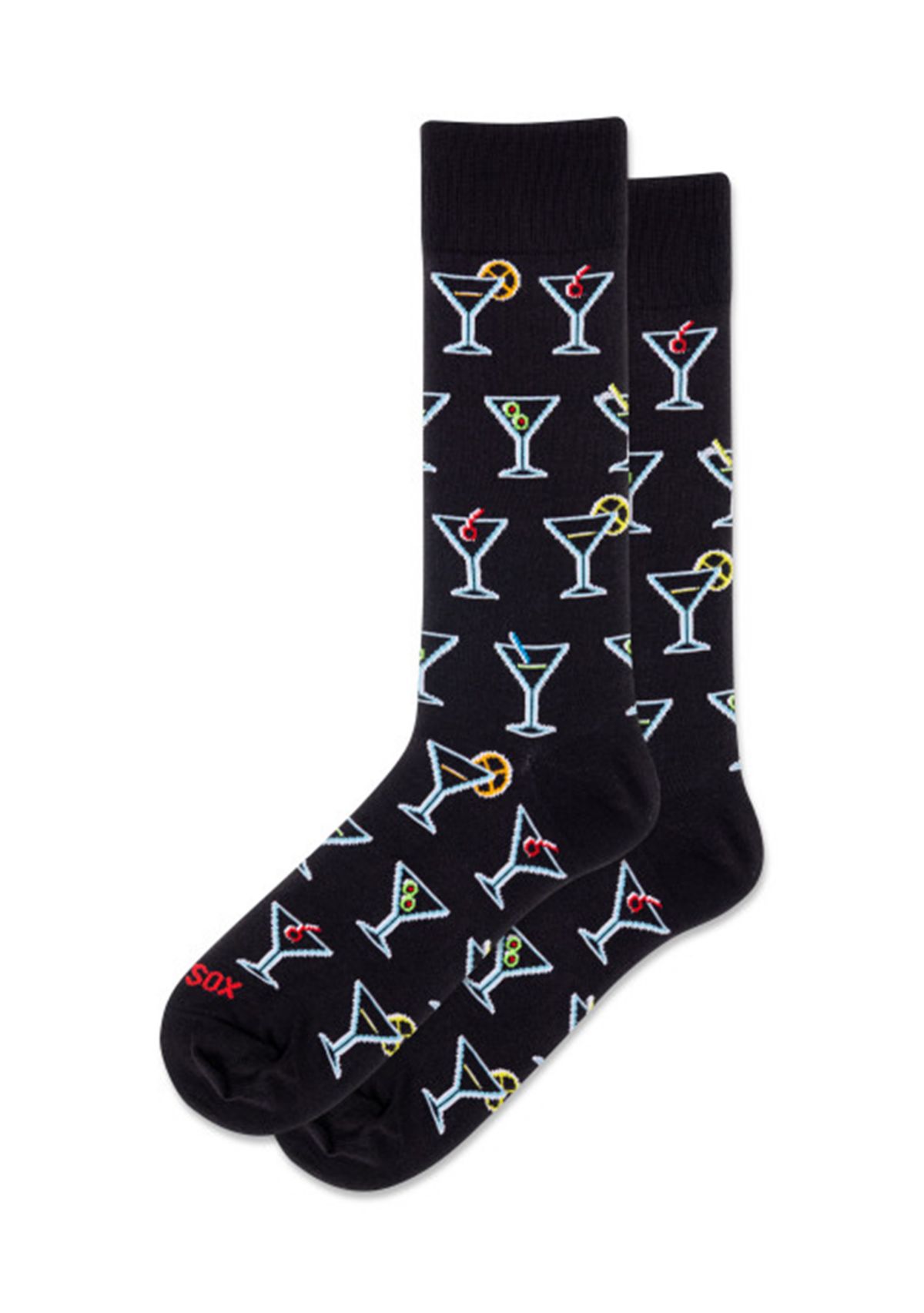  Mens Neon Martinis Cotton Socks 