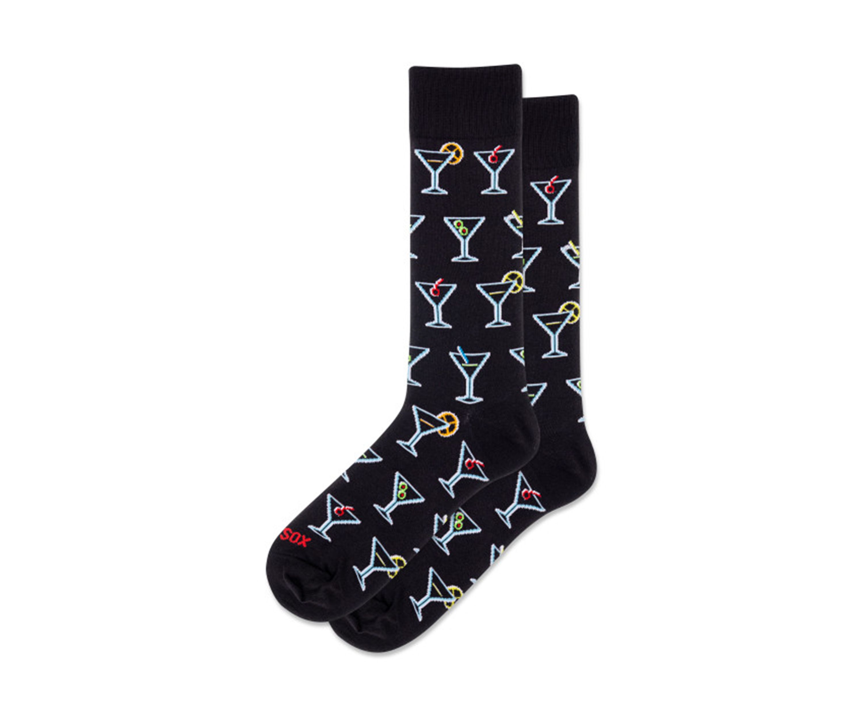  Mens Neon Martinis Cotton Socks 