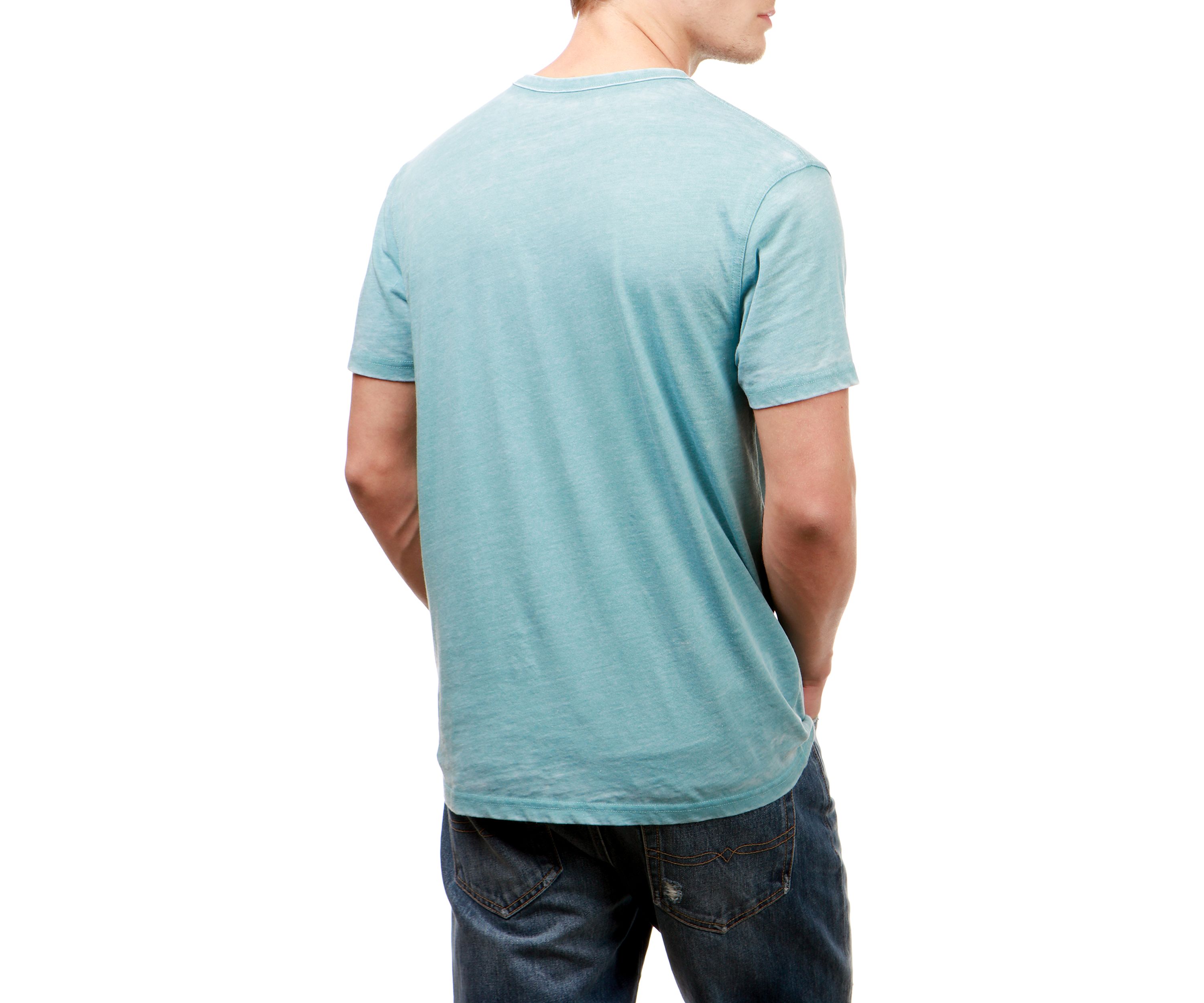 Short Sleeve Burnout Button Notch Shirt 