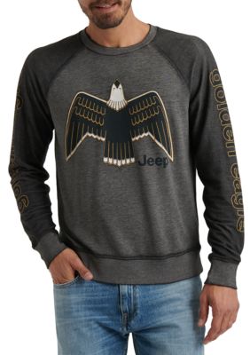 Lucky Brand Jeep Golden Eagle Crew Neck Sweatshirt