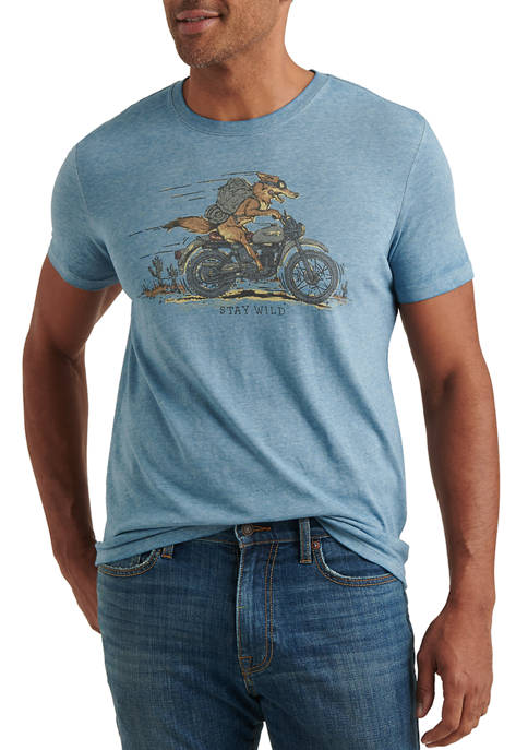 Lucky Brand Allure Coyote Biker Graphic T-Shirt