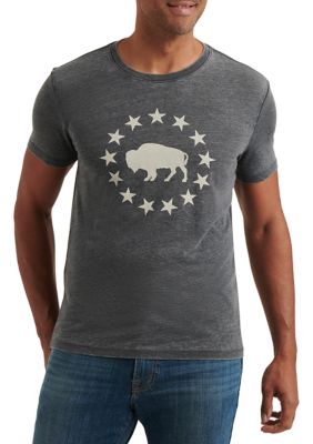 Lucky Brand Men's Jet Black Buffalo Graphic T-Shirt