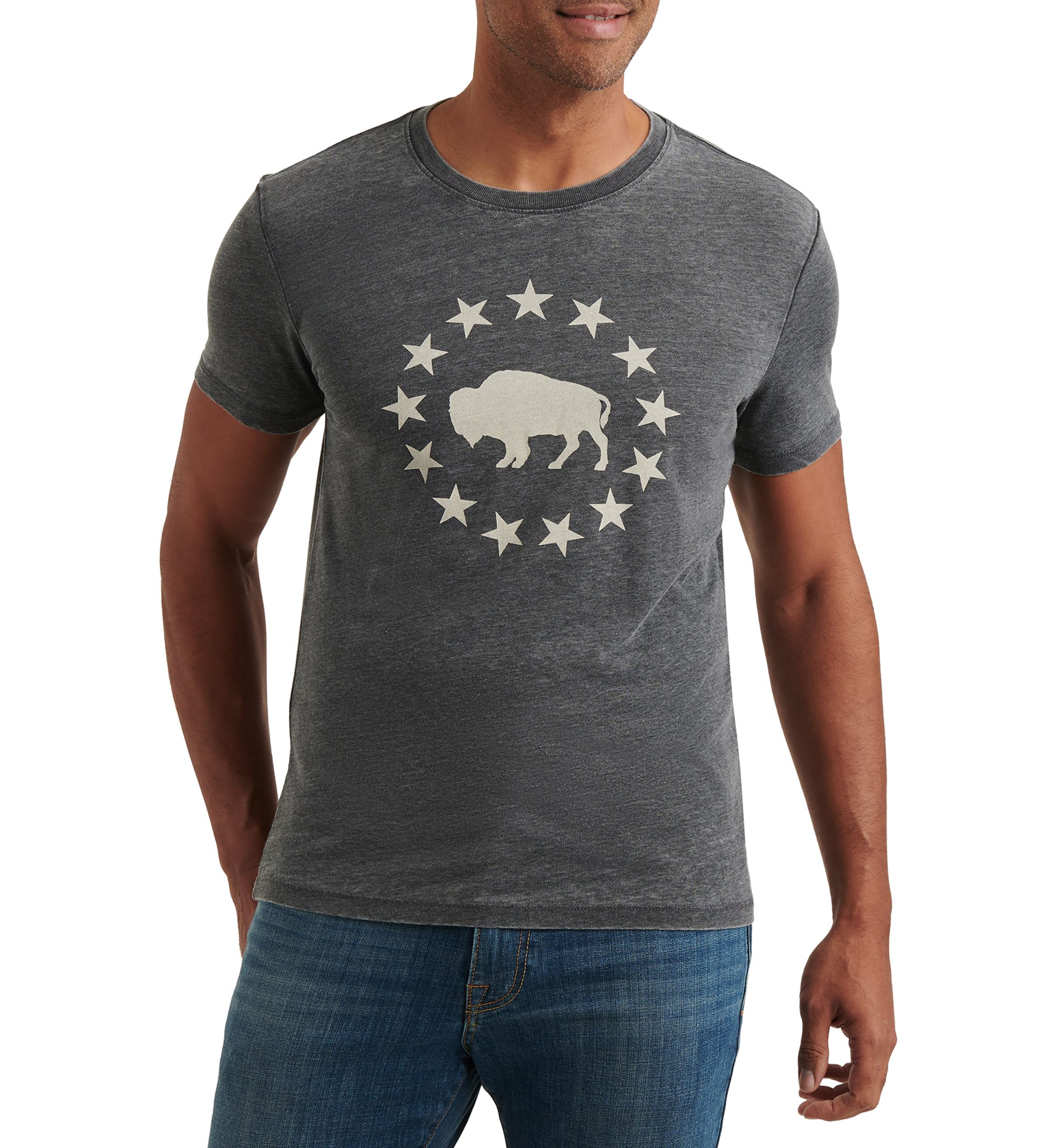 Jet Black Buffalo Graphic T-Shirt