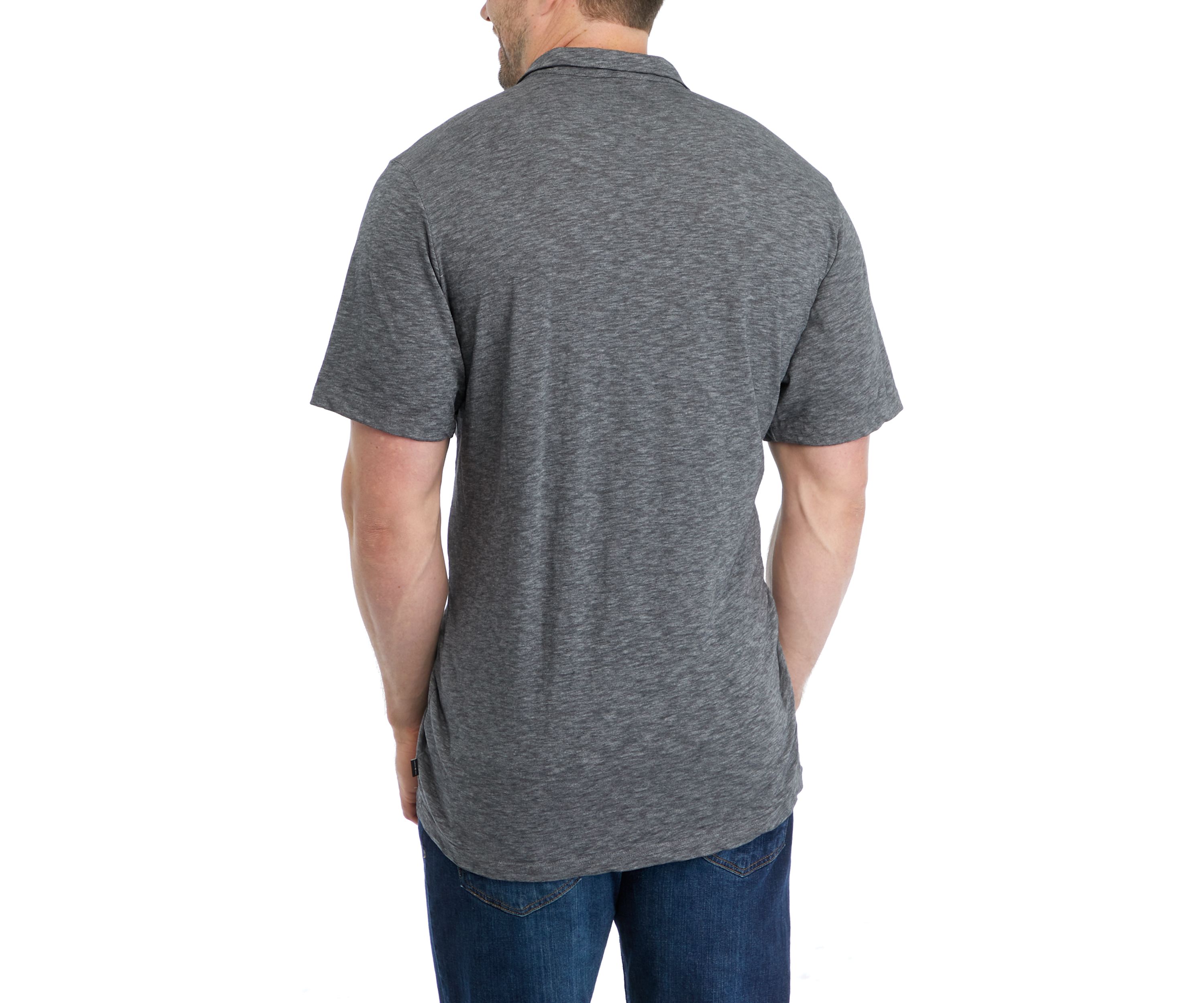 Big & Tall Short Sleeve Johnny Collar Polo Shirt