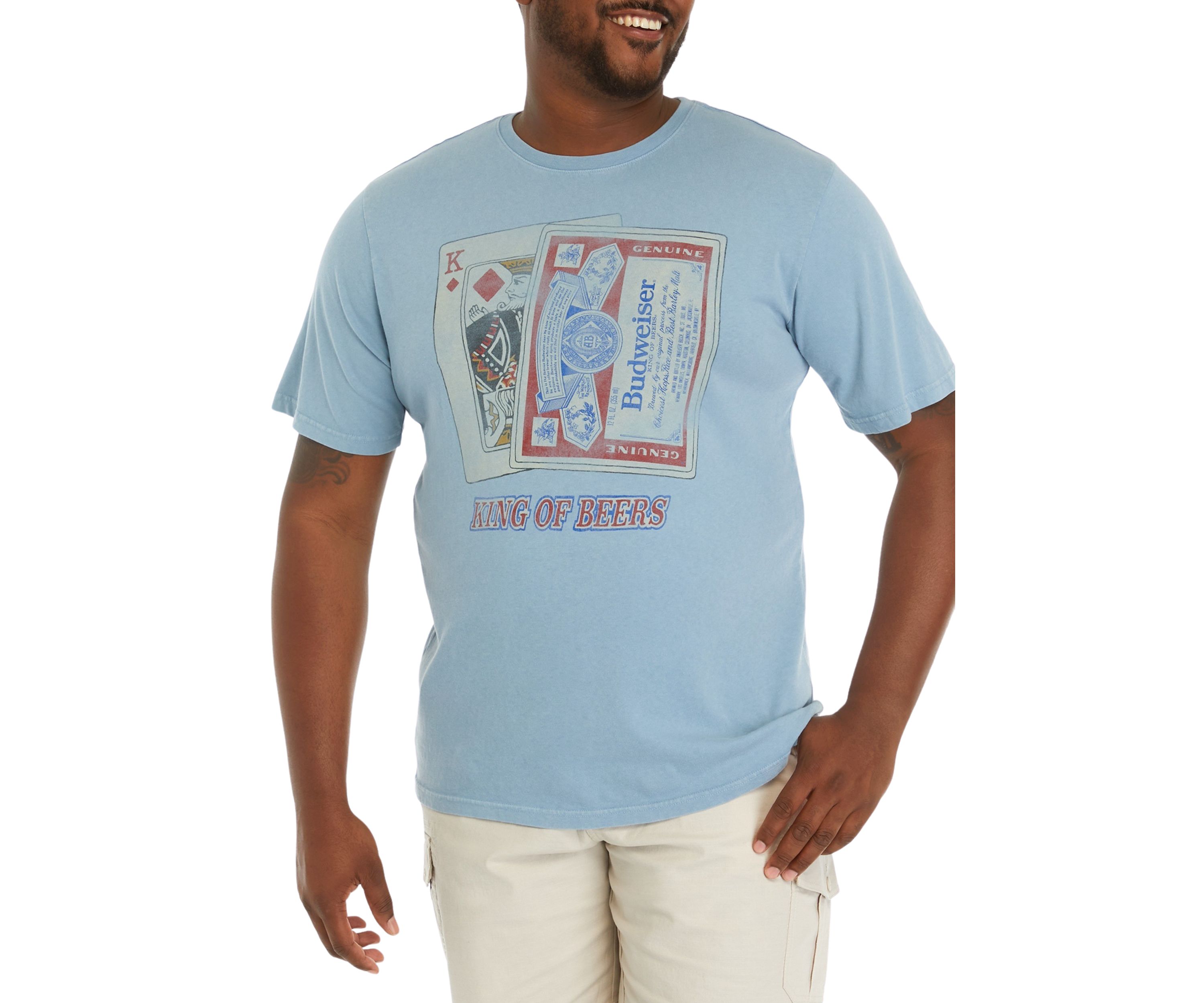 Big & Tall Short Sleeve King of Beer Graphic T-Shirt