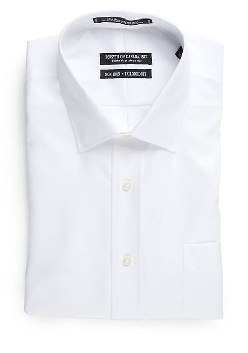 Tailored Fit Non-Iron Royal Oxford Dress Shirt