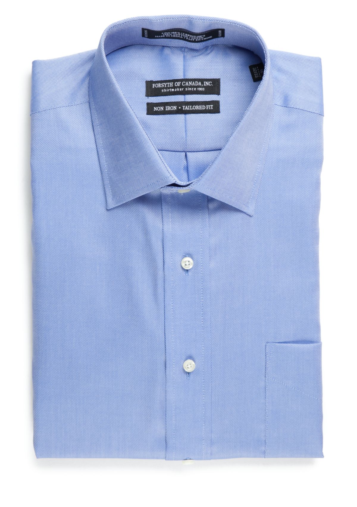 Tailored Fit Non-Iron Royal Oxford Dress Shirt