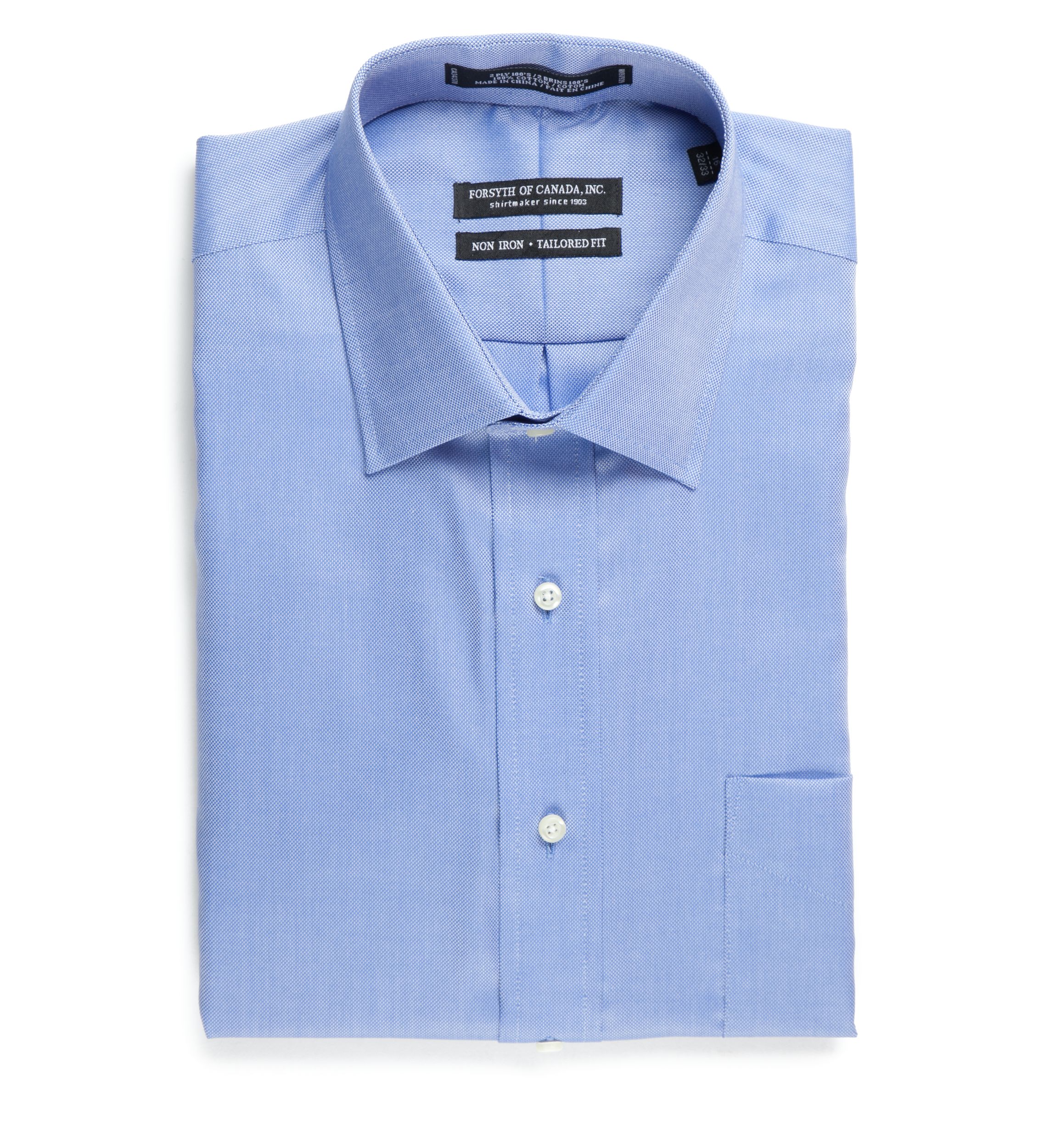 Tailored Fit Non-Iron Royal Oxford Dress Shirt