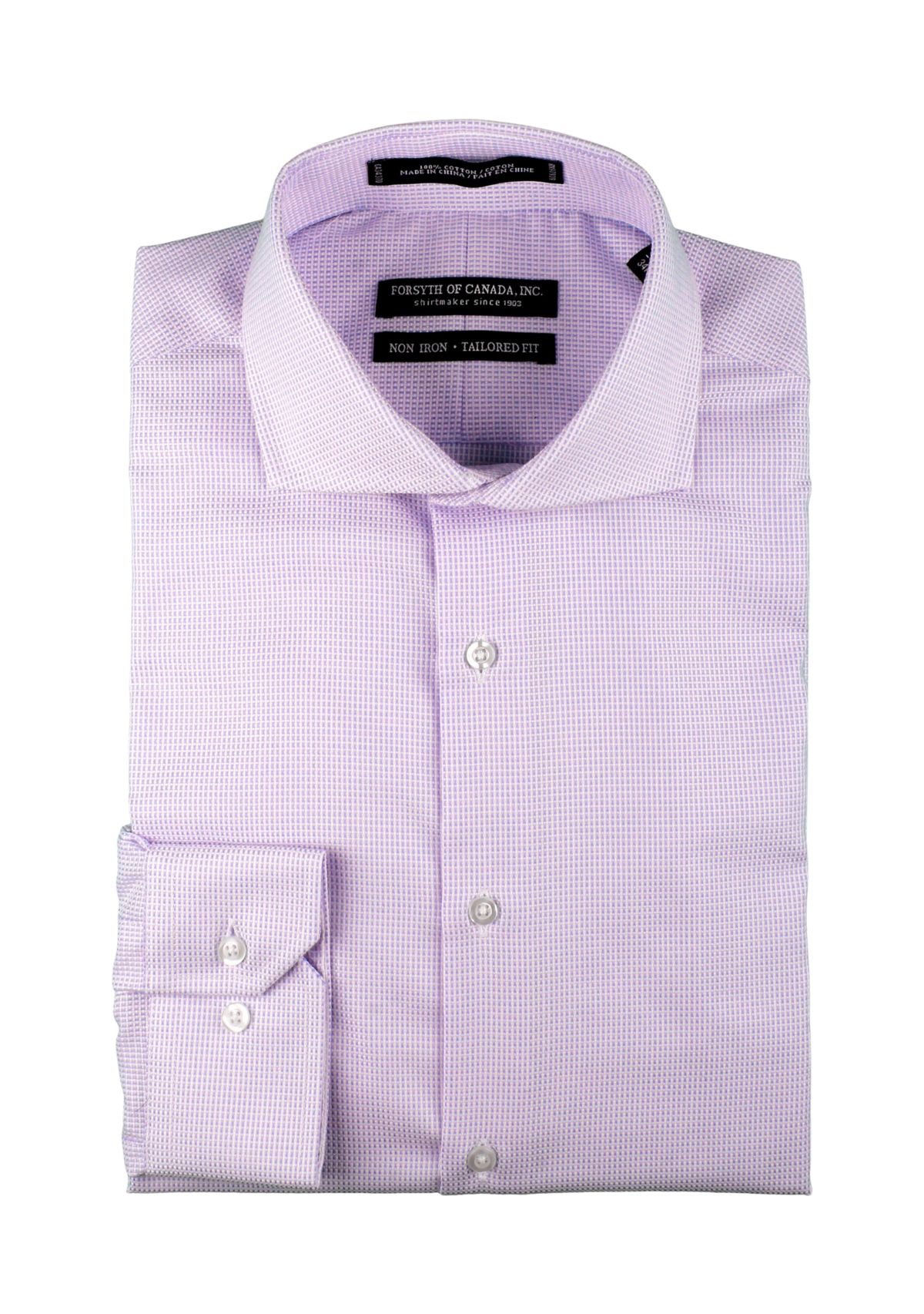 Mens Textured Spread Collar Button Down Shirt