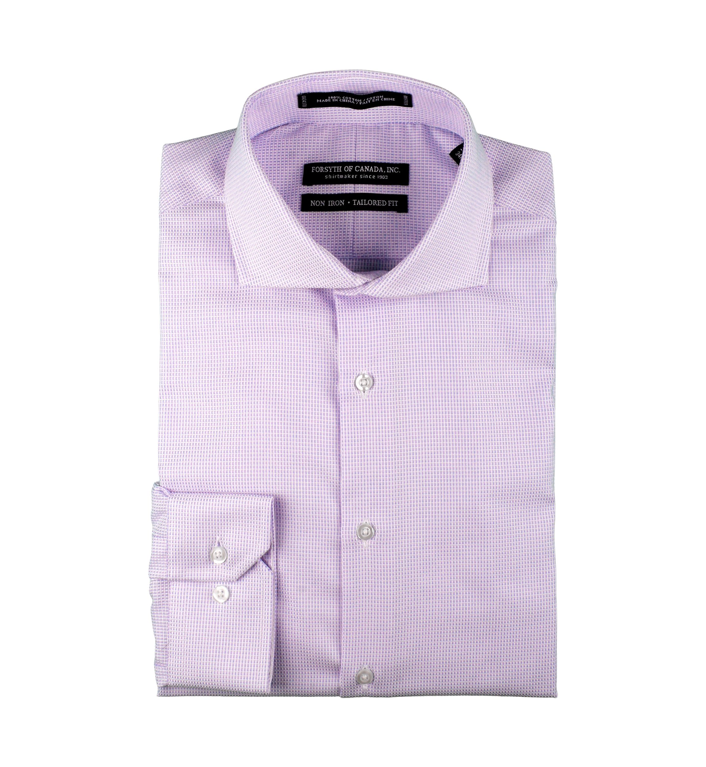 Mens Textured Spread Collar Button Down Shirt