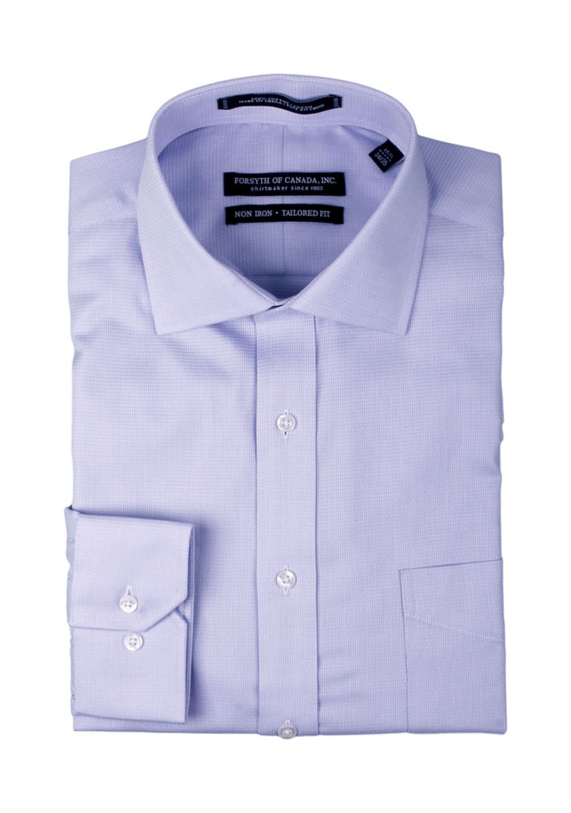 Mens Printed Dobby Spread Collar Shirt