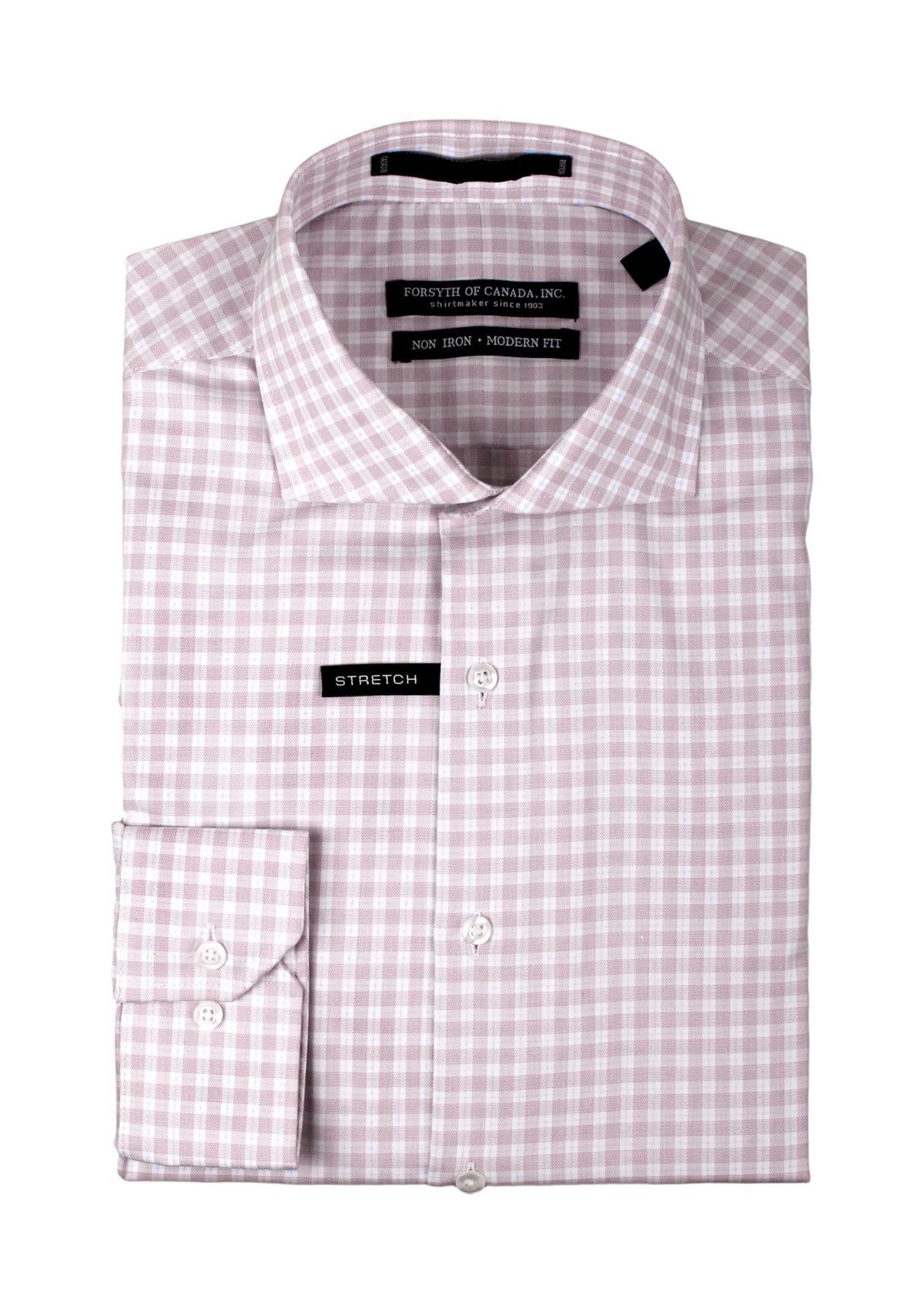Garnet Twill Checkered Dress Shirt 