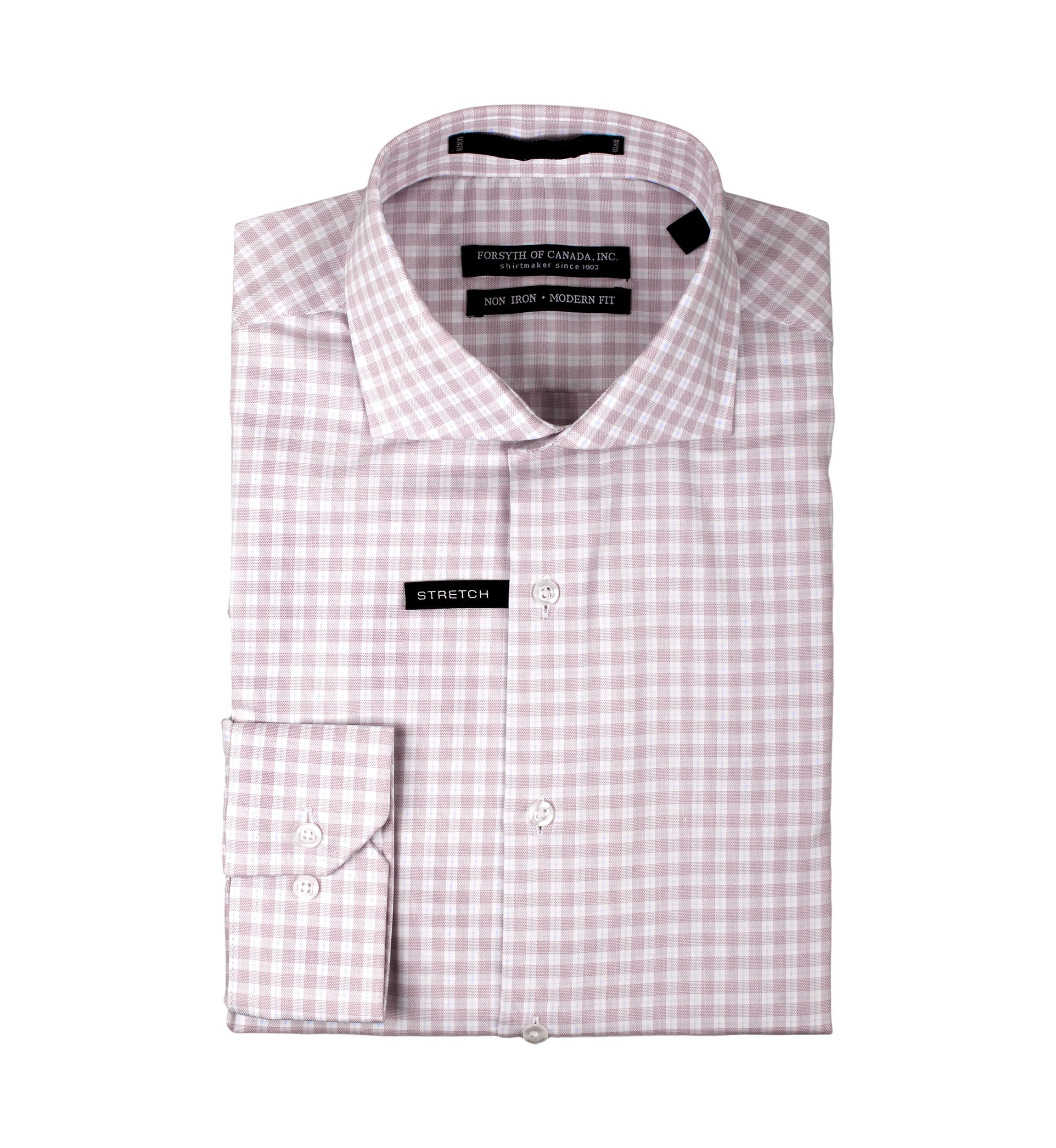Garnet Twill Checkered Dress Shirt 