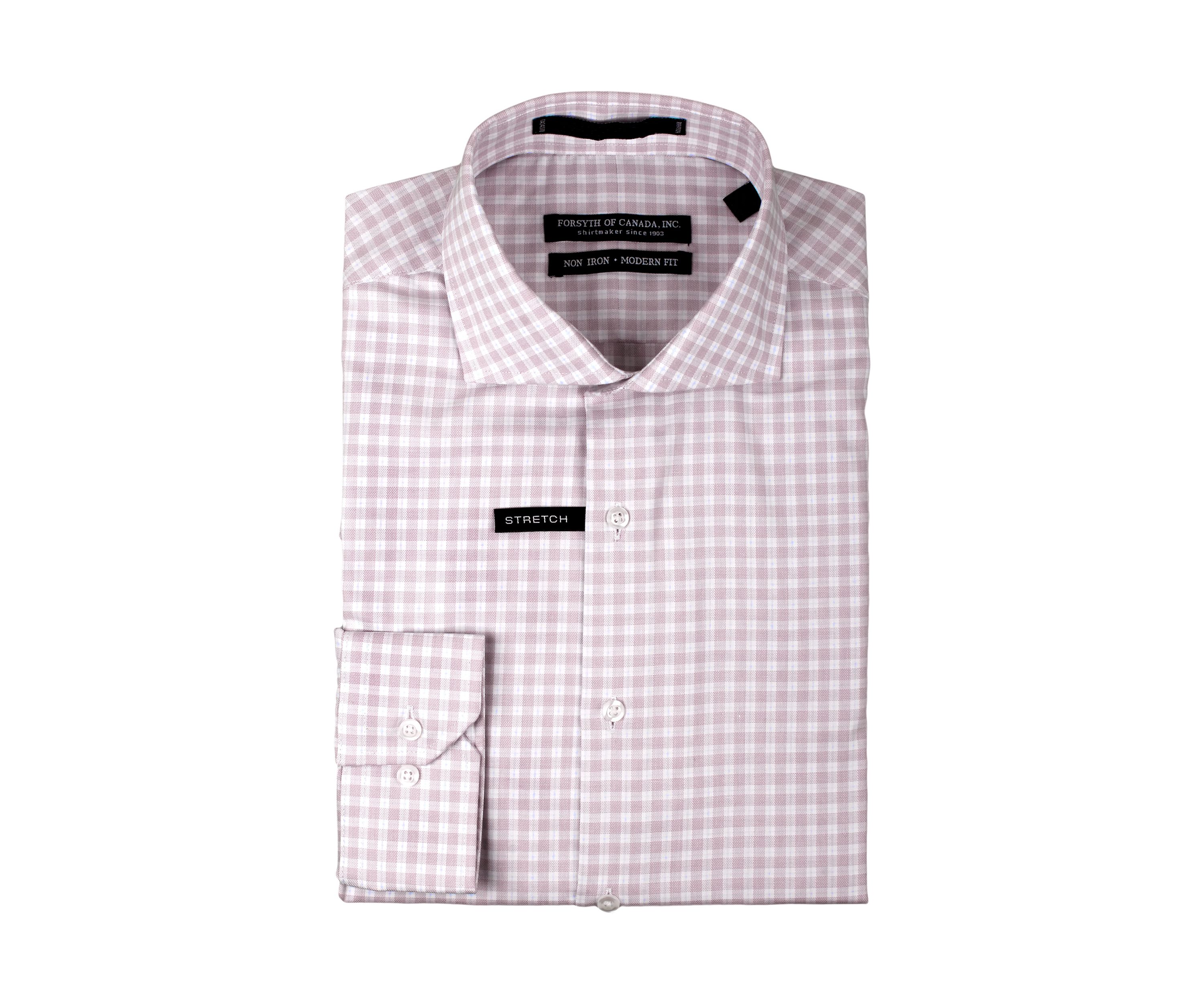 Garnet Twill Checkered Dress Shirt 