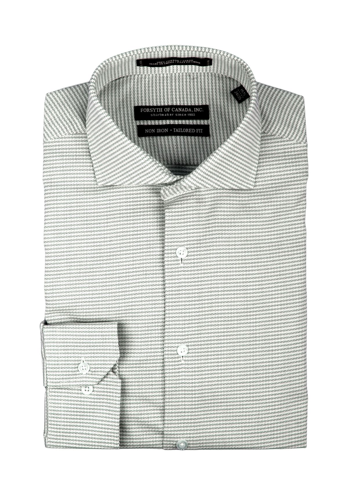 Mens Twill Printed Button Down Shirt